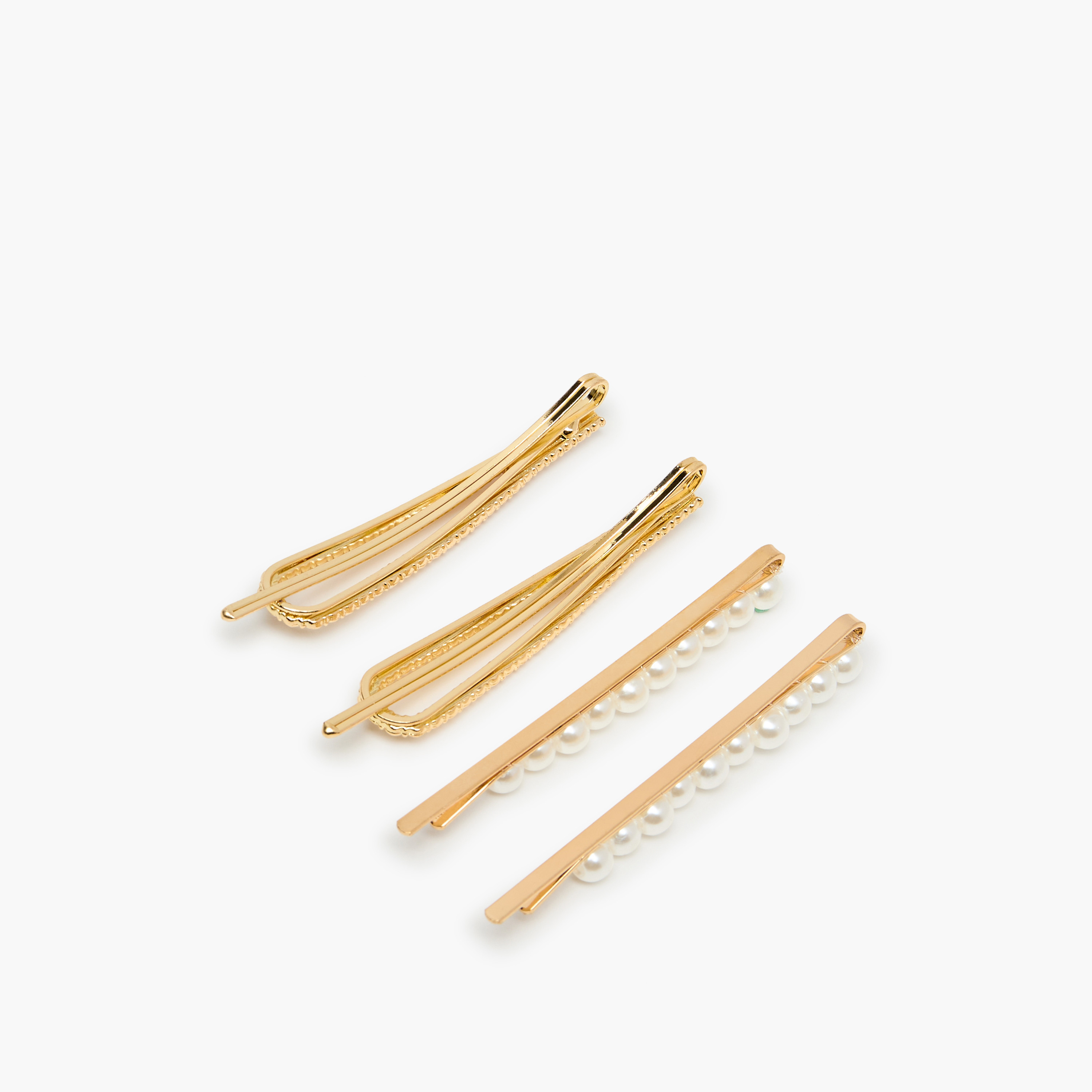 مشابك شعر مزينة باللؤلؤ من فلورا بيلا - طقم 4 قطع-girls-accessories-hairaccessories-image-2