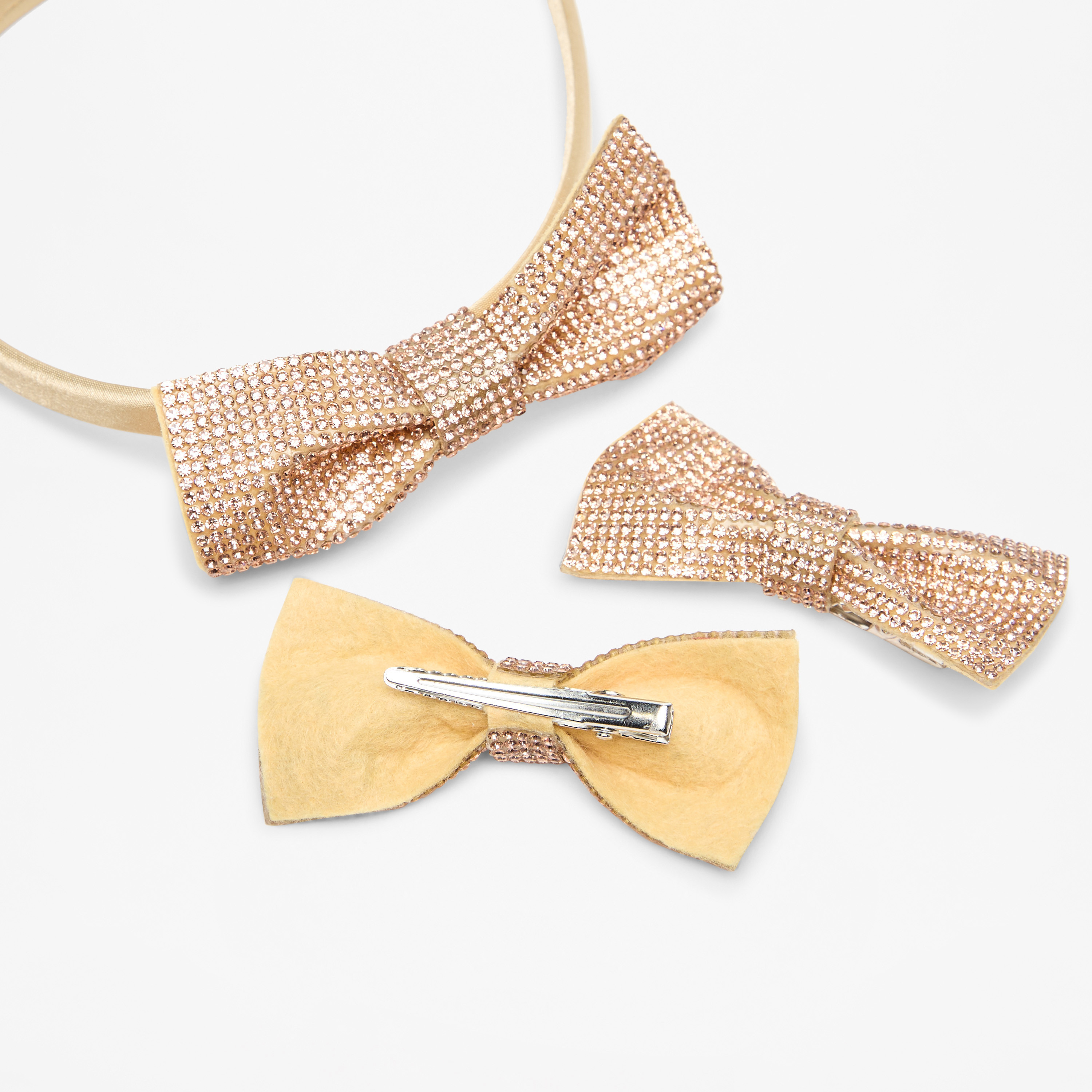 طقم ربطة ومشبك شعر مزين بأحجار الراين من فلورا بيلا-girls-accessories-hairaccessories-image-5