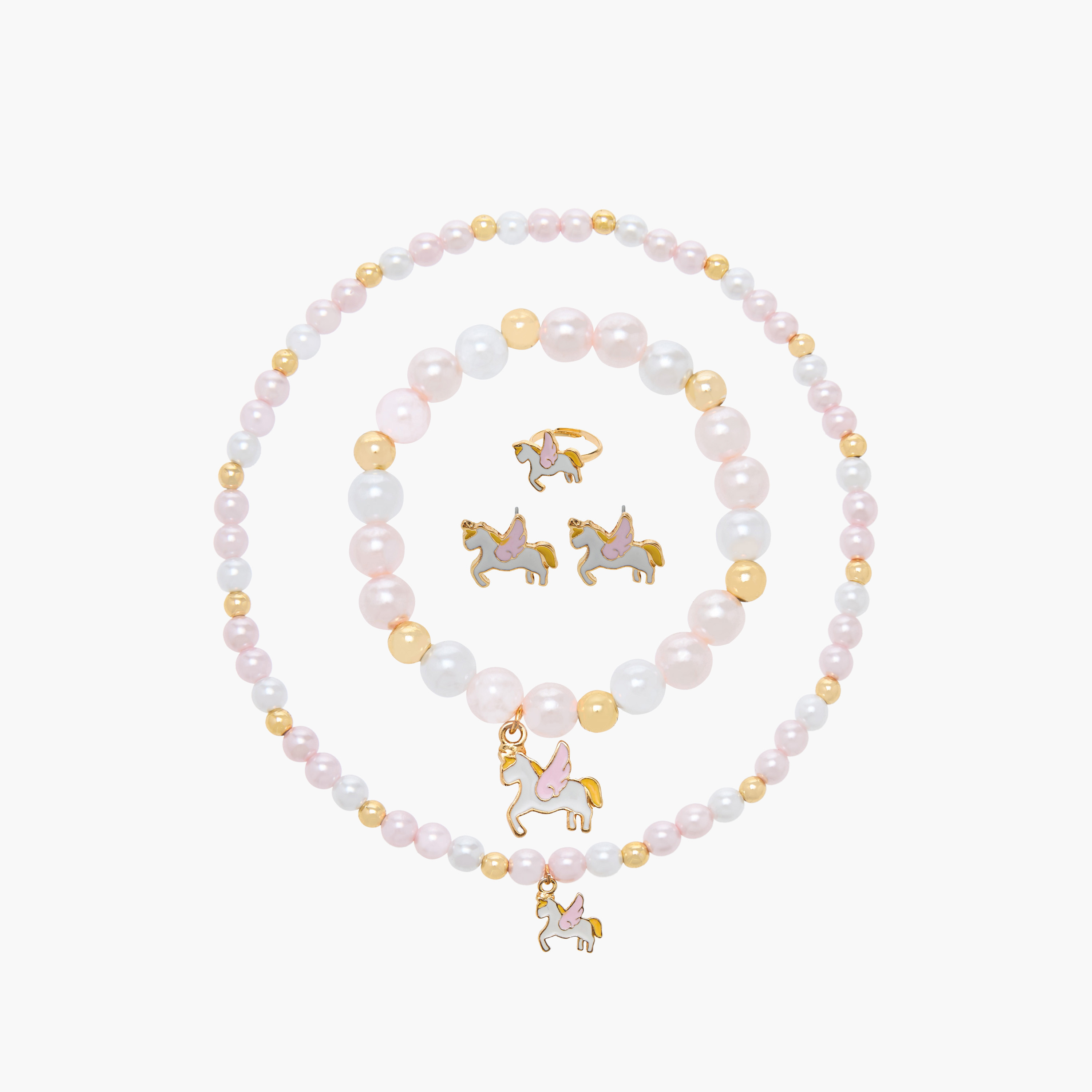 Flora Bella 4-Piece Unicorn Charm Detail Jewellery Set-girls-accessories-jewellery-image-1