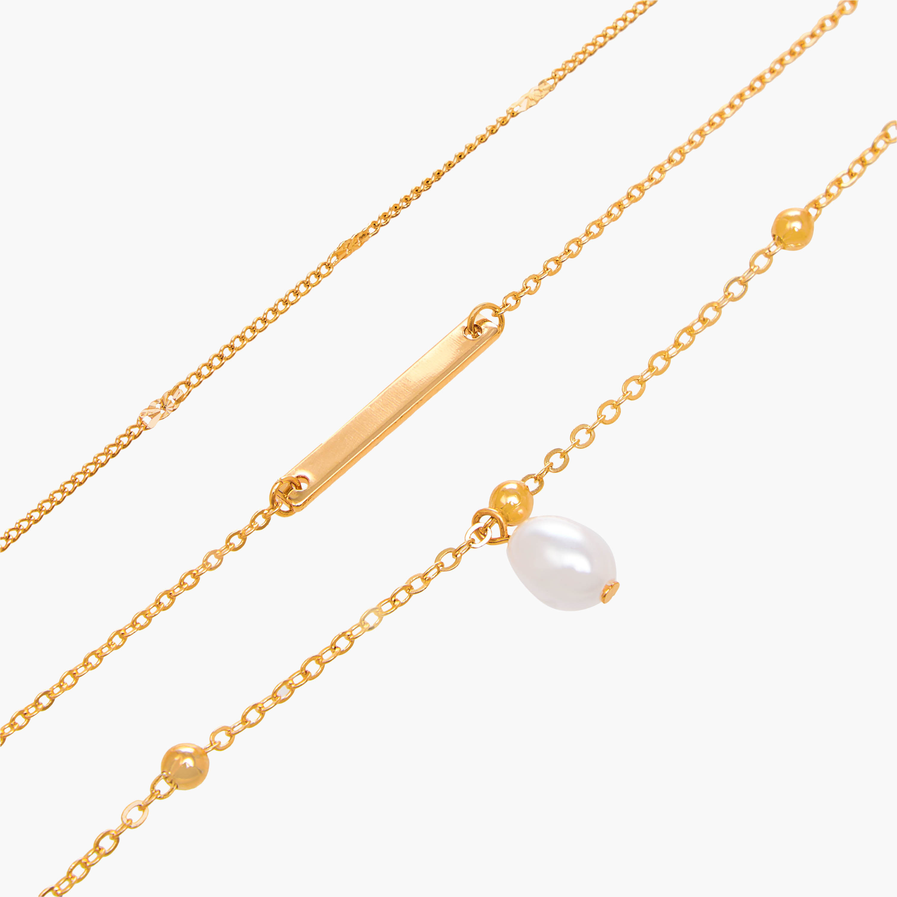 Flora Bella Pack of 3 Metallic Chain Style Bracelet-women-watchesandjewellery-jewellery-banglesandbracelets-image-17