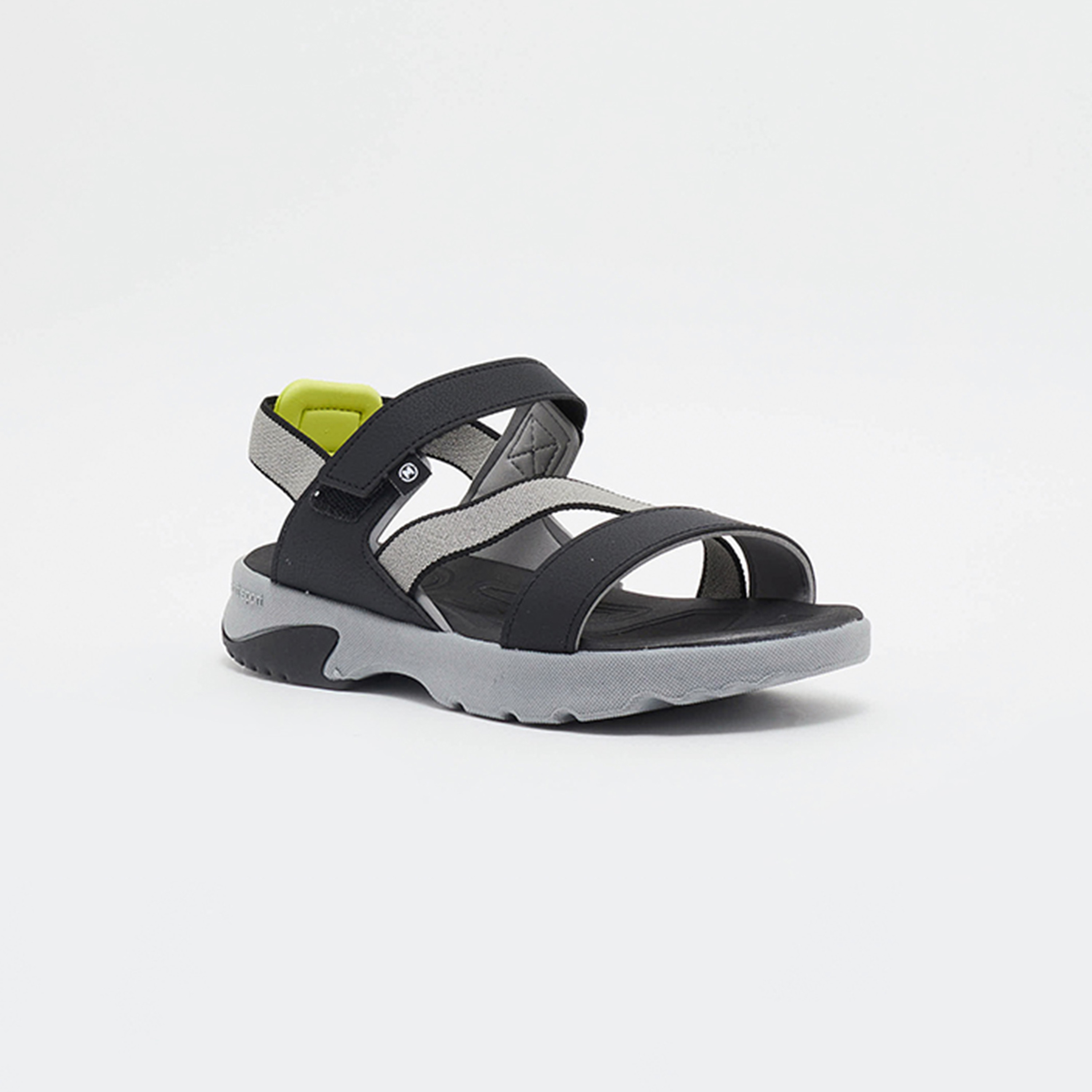 Bershka velcro sandals with color block in black | ASOS