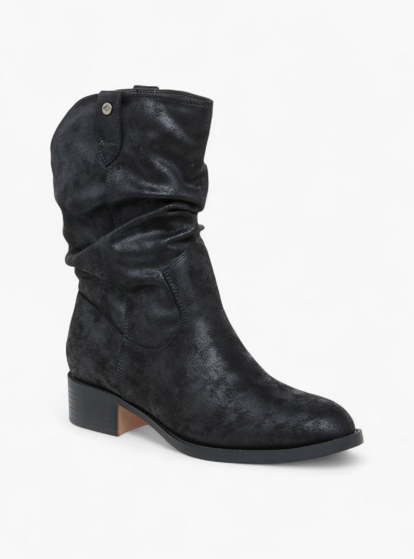 بوت سادة بطول الكاحل مع كعب سميك للنساء من لي كوبر-women-shoes-boots-image-2