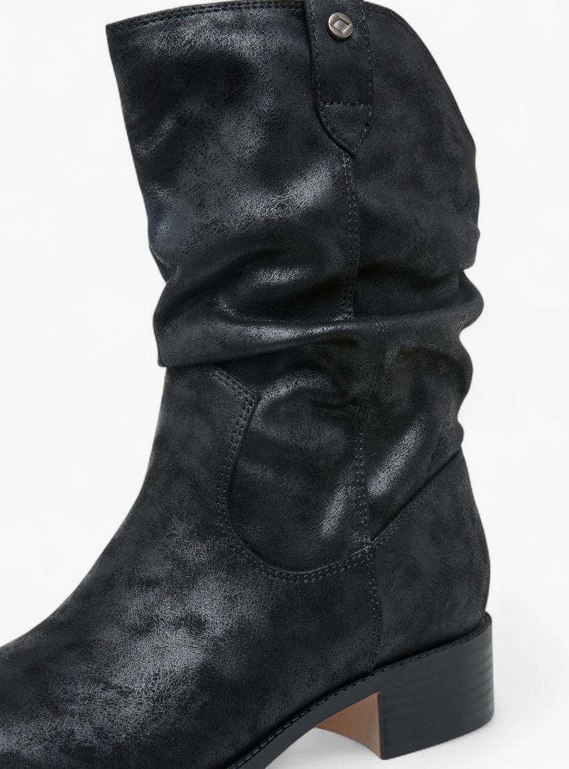 بوت سادة بطول الكاحل مع كعب سميك للنساء من لي كوبر-women-shoes-boots-image-4