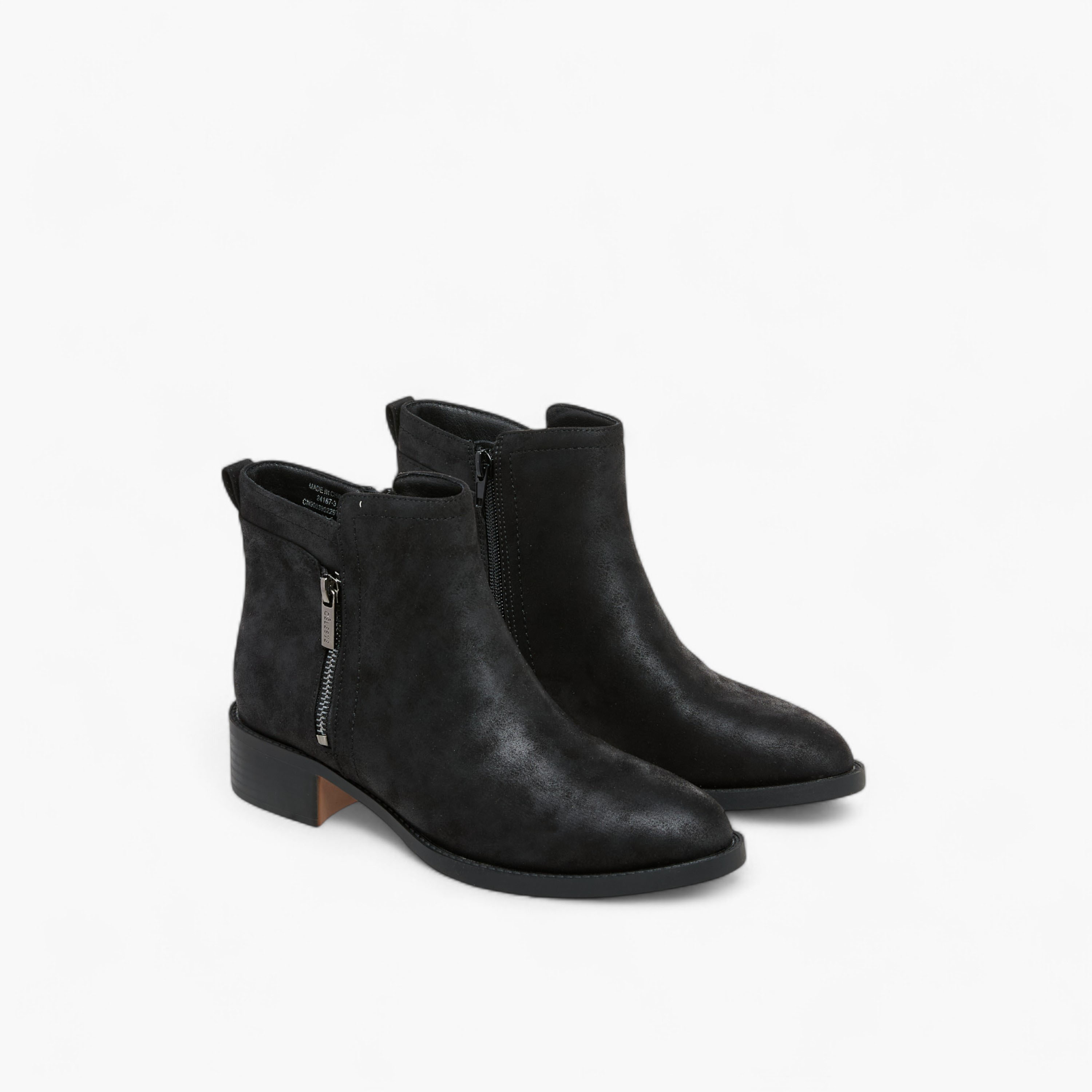 Celeste Women's Solid Ankle Boots with Zip Closure-women-shoes-boots-image-1