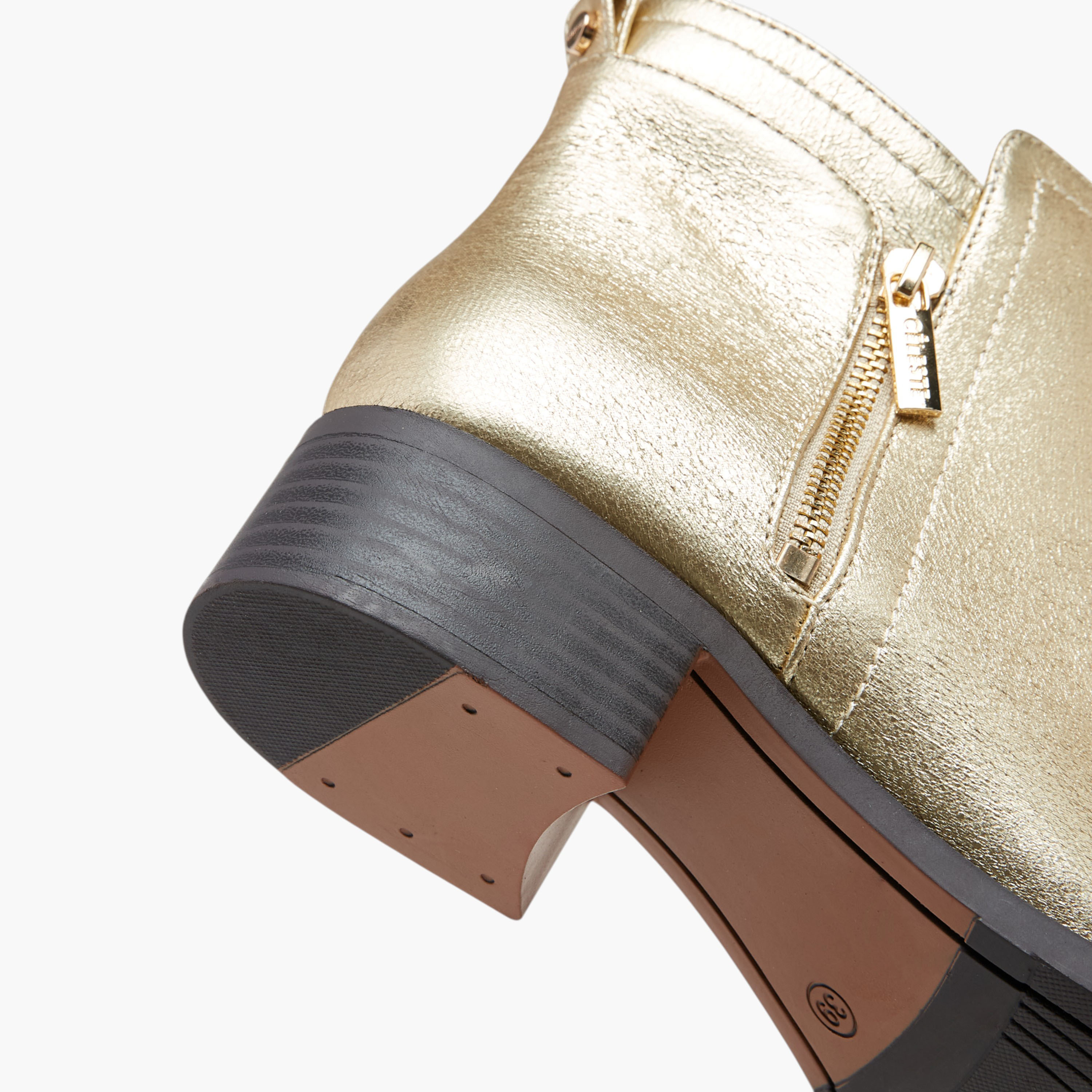 Celeste Women's Metallic Ankle Boots with Zip Closure-women-shoes-boots-image-5