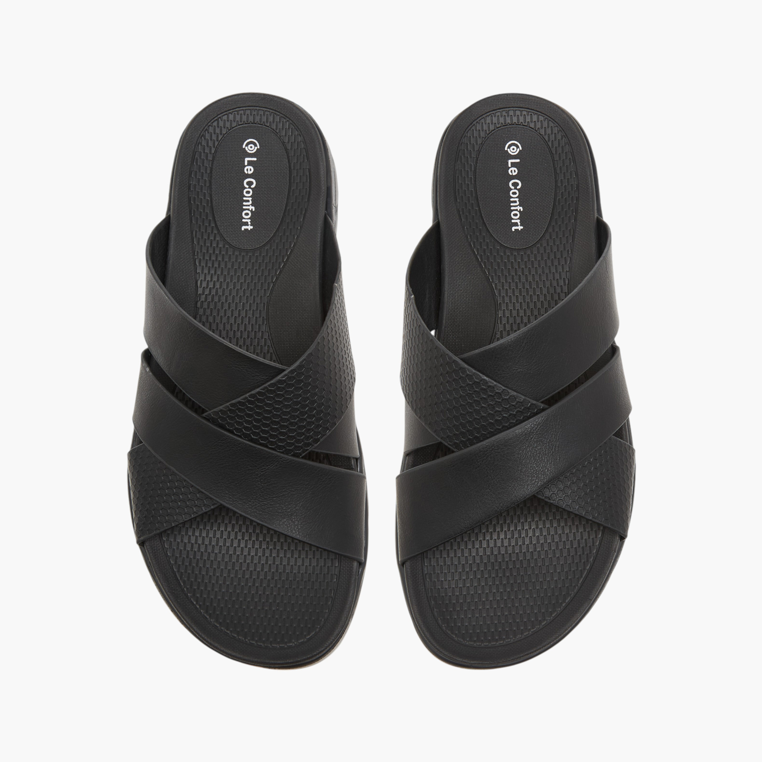 Le Confort Cross Strap Slip-On Sandals-men-shoes-sandals-image-1
