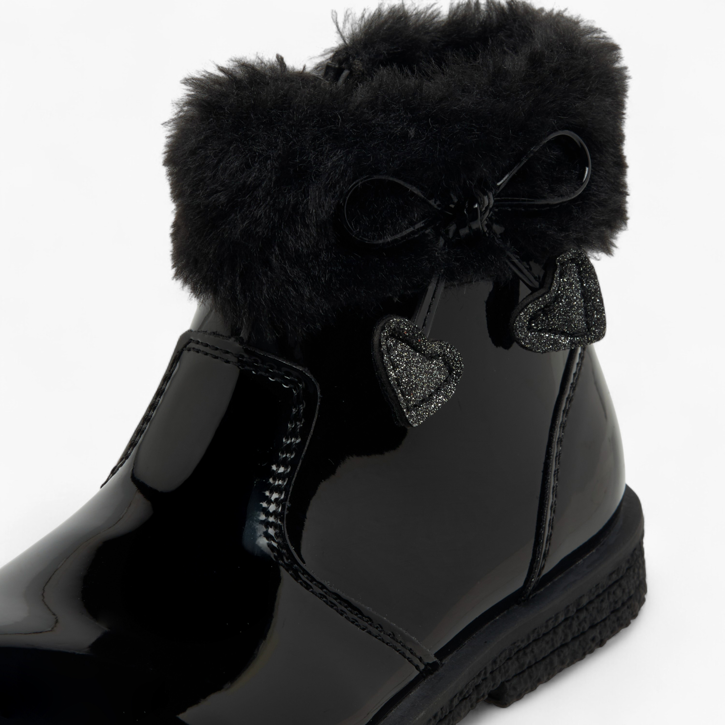 Flora Bella Girls Fur Accent Ankle Boots-girls-shoes-boots-image-4
