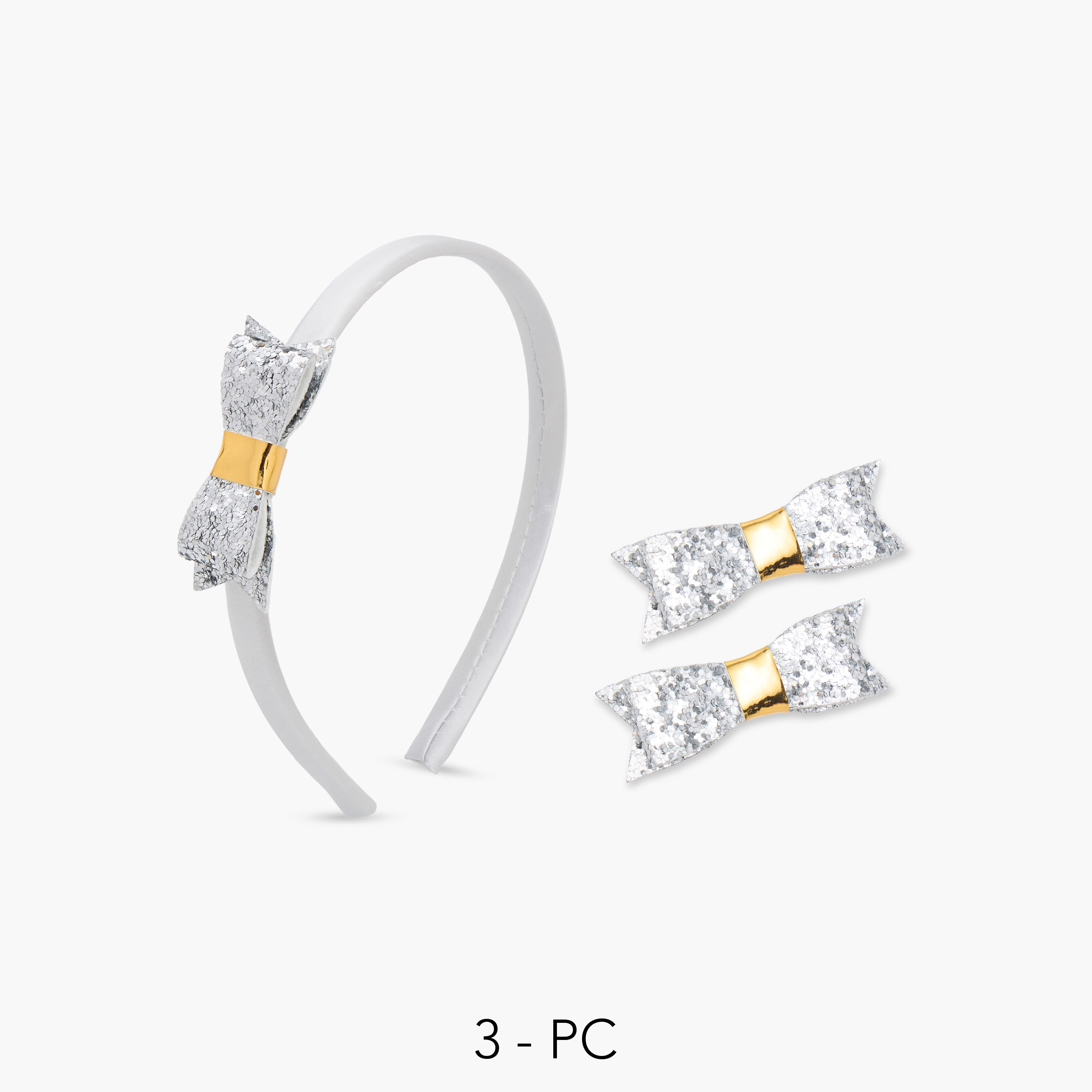 طقم شريطة شعر ومشابك 3 قطع بتزيينات من فلورا بيلا-girls-accessories-hairaccessories-image-7