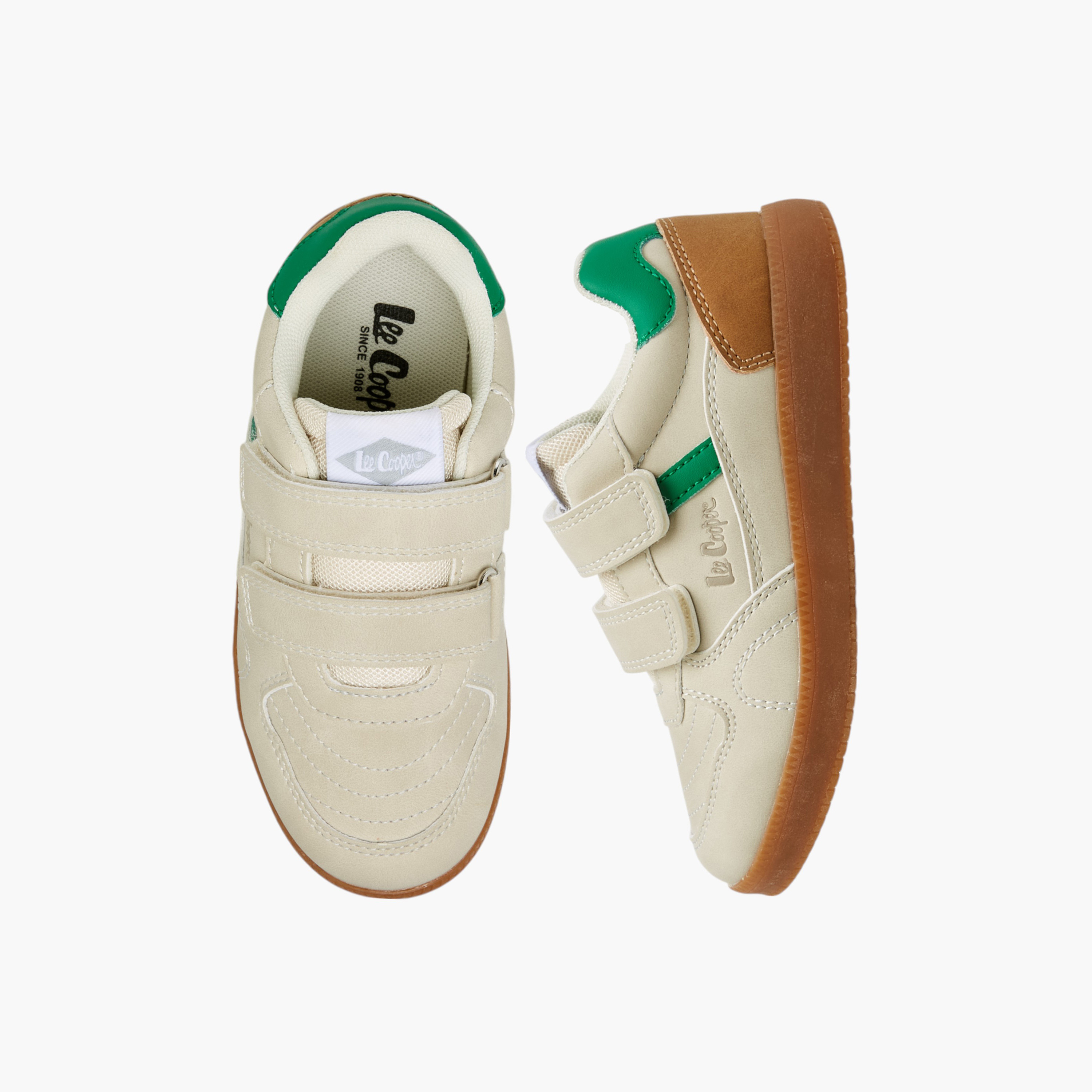 Lee Cooper Boys' Panelled Sneakers with Hook and Loop Closure-boys-shoes-sneakers-image-1