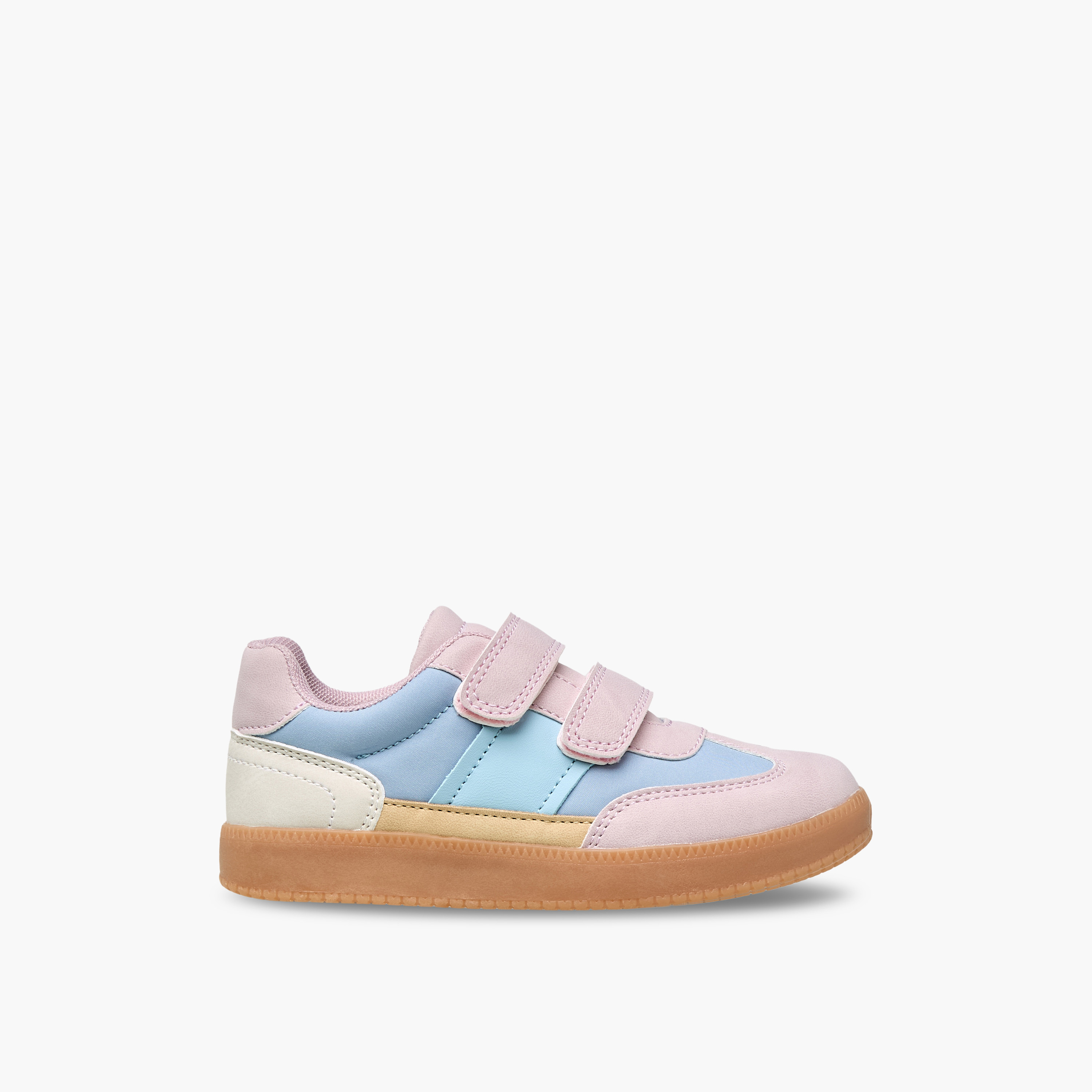 Juniors Girls Colourblock Hook & Loop Sneakers-girls-shoes-sneakers-image-3