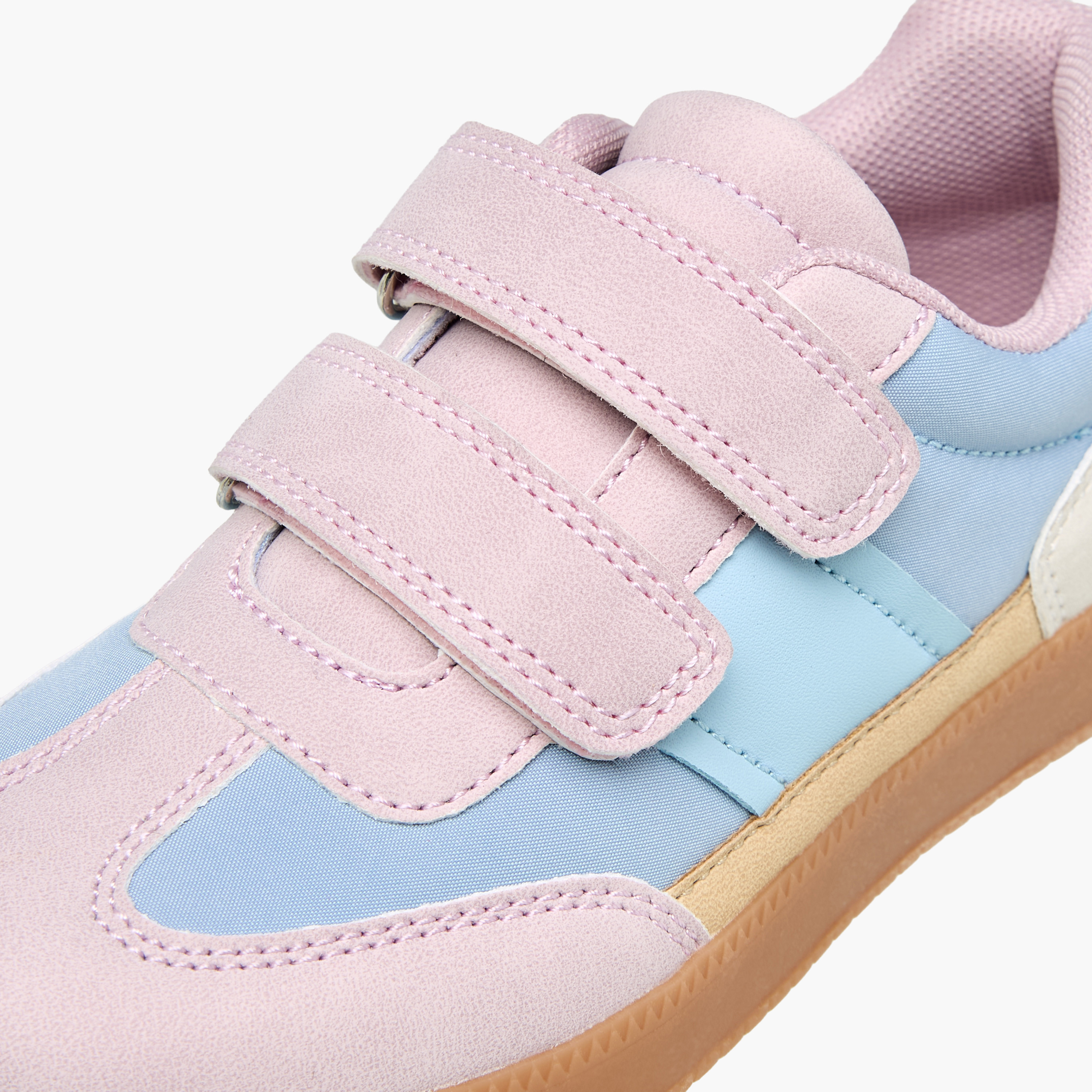 Juniors Girls Colourblock Hook & Loop Sneakers-girls-shoes-sneakers-image-4