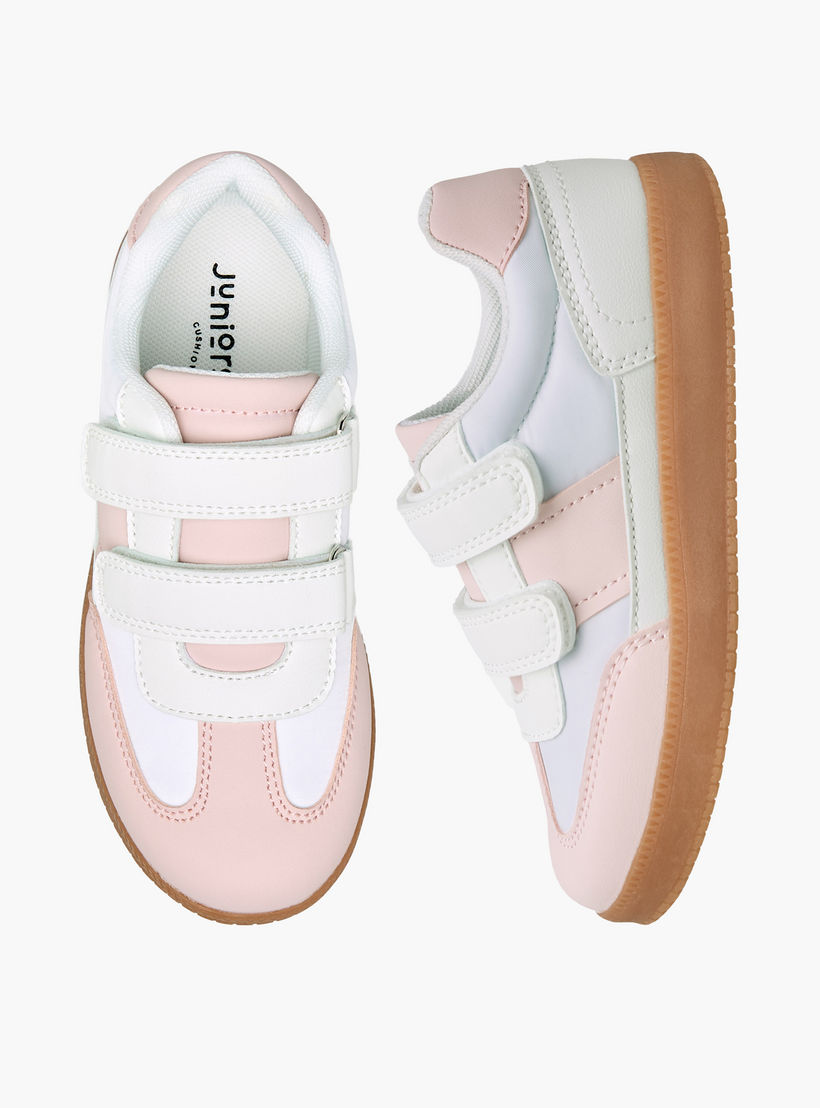حذاء سنيكرز بقوالب ملونة وشريط إغلاق لاصق للبنات من جونيورز-girls-shoes-sneakers-image-1