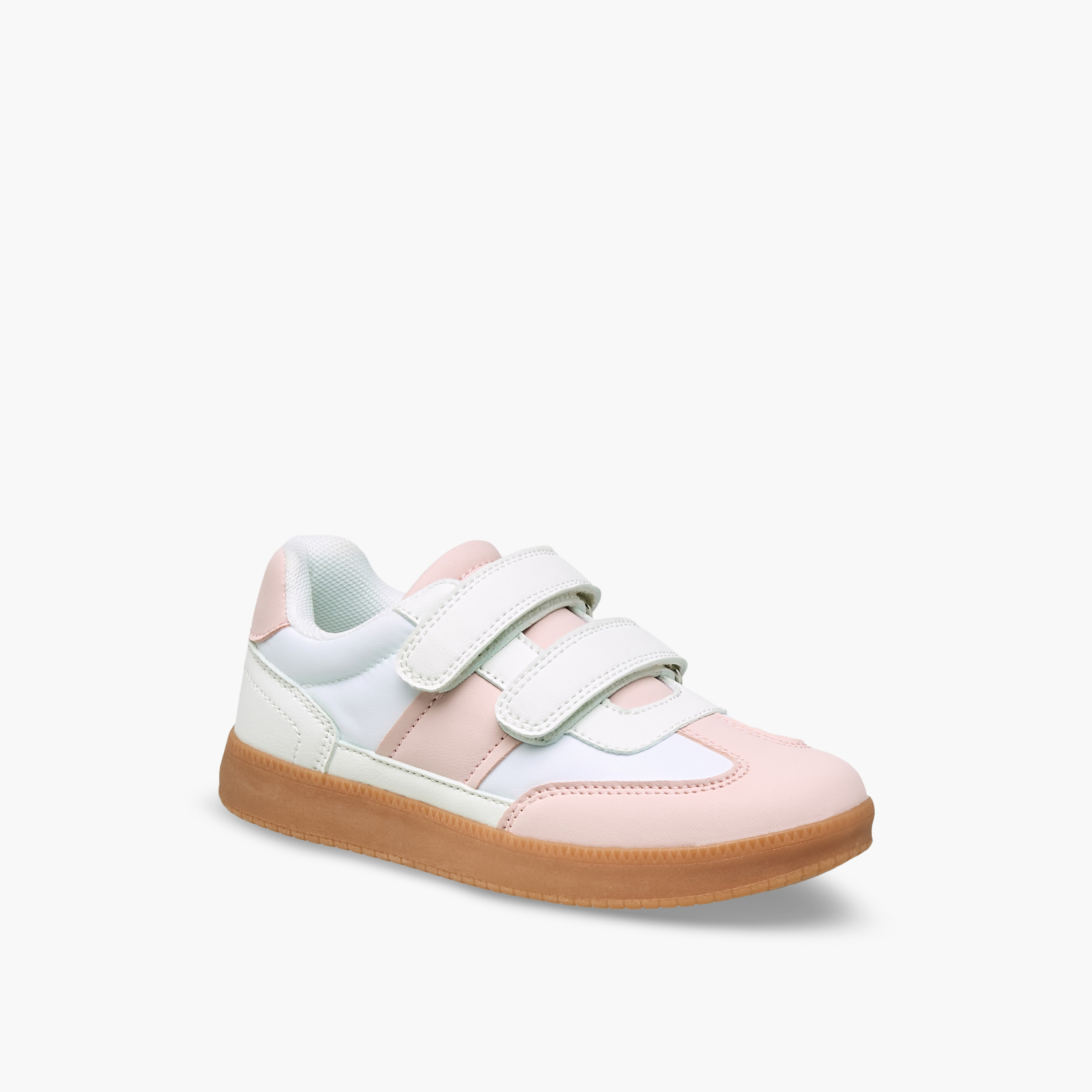 حذاء سنيكرز بقوالب ملونة وشريط إغلاق لاصق للبنات من جونيورز-girls-shoes-sneakers-image-2
