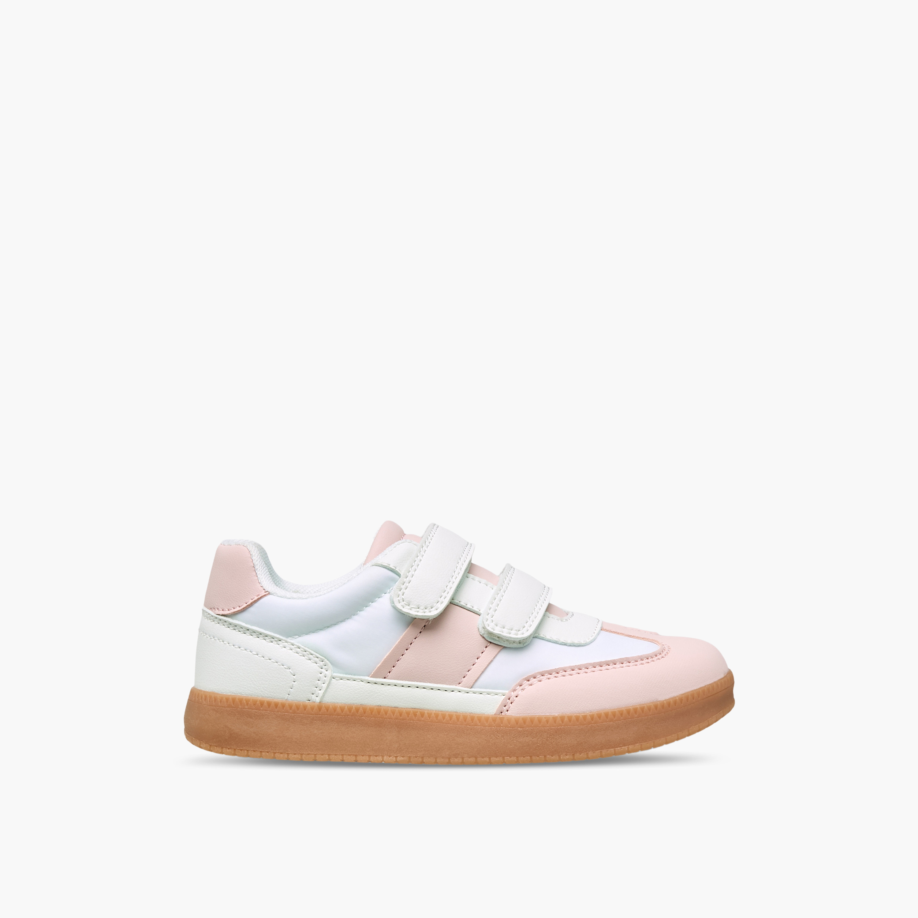حذاء سنيكرز بقوالب ملونة وشريط إغلاق لاصق للبنات من جونيورز-girls-shoes-sneakers-image-3