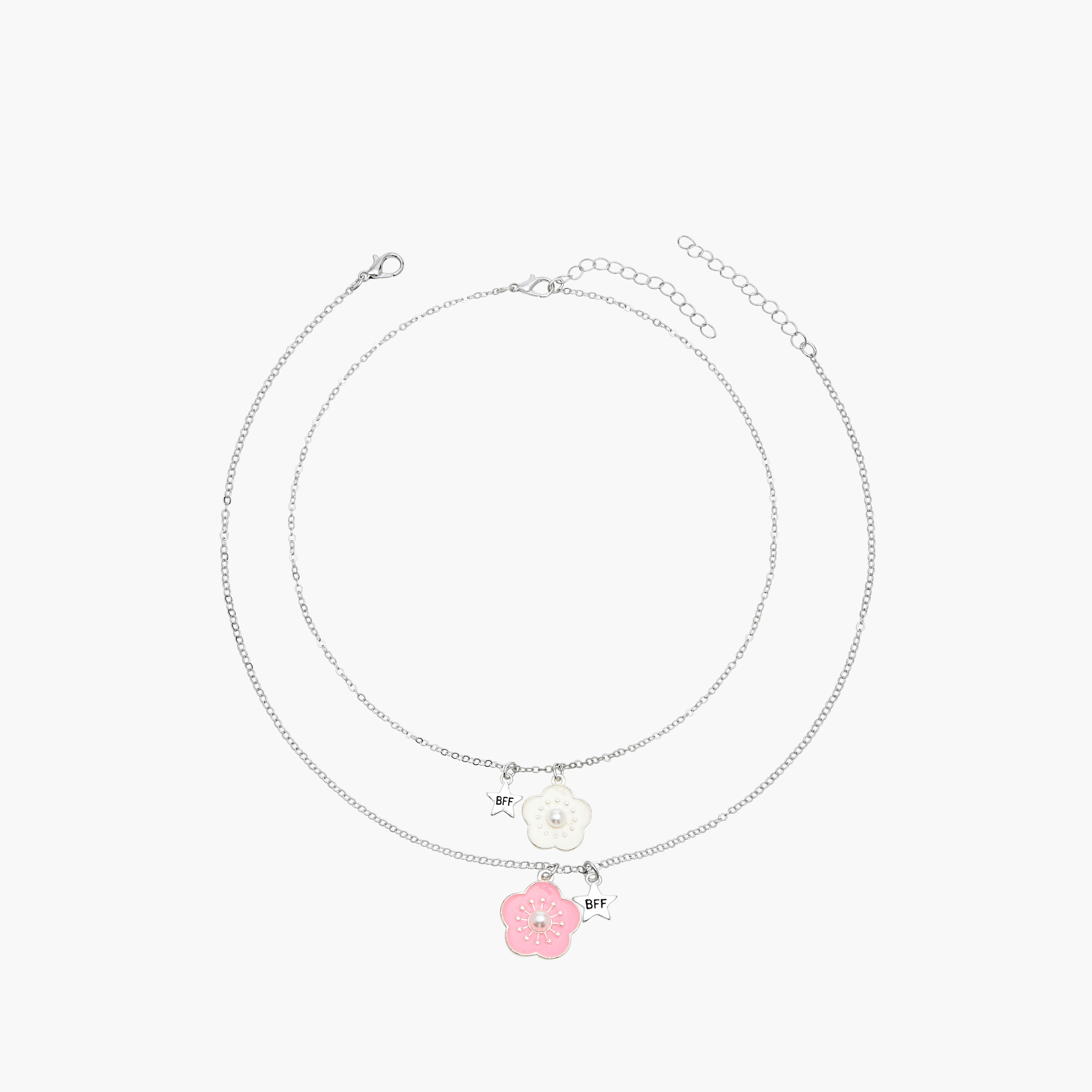 Flora Bella Floral Pendant BFF Necklace - Set of 2-girls-accessories-jewellery-image-1