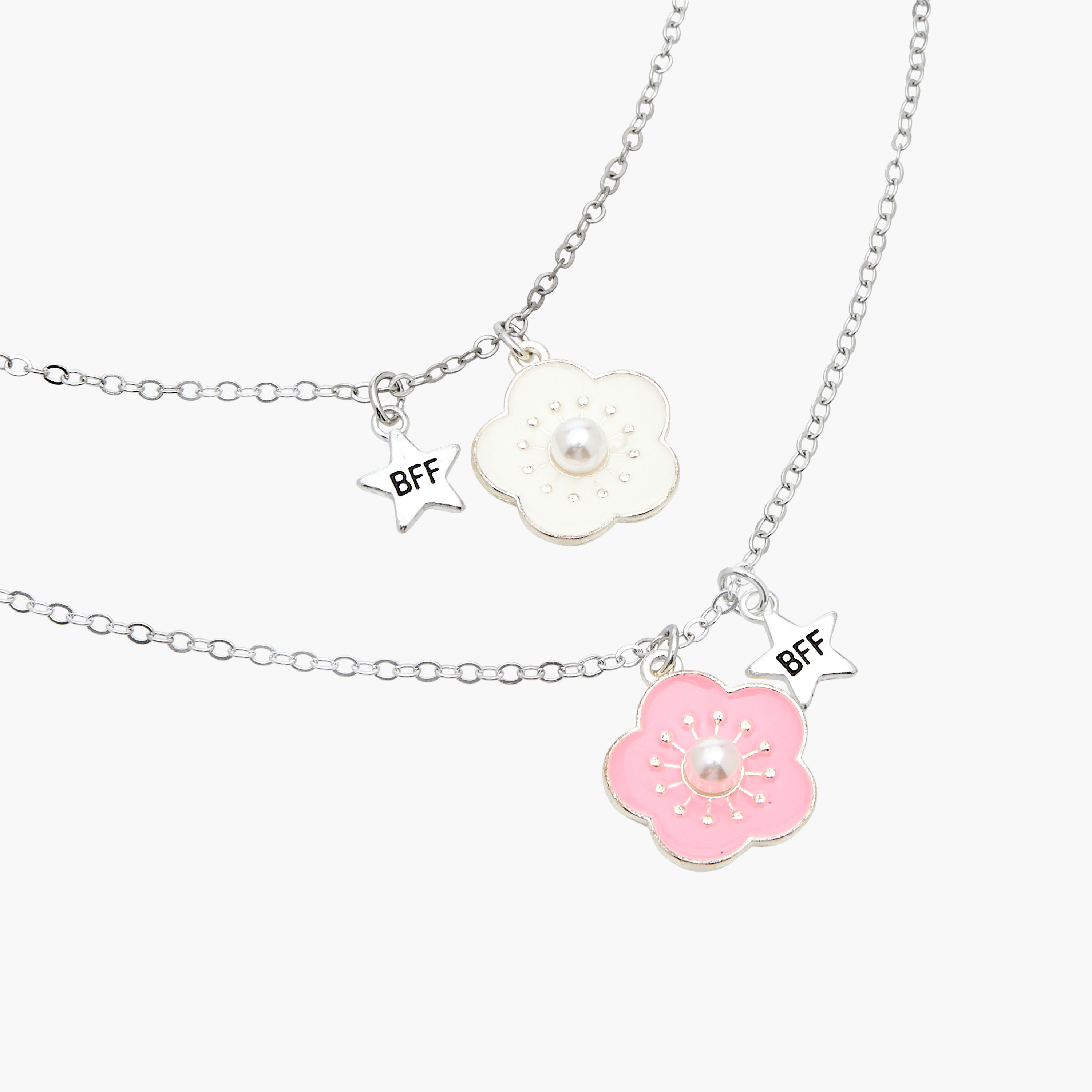 Flora Bella Floral Pendant BFF Necklace - Set of 2-girls-accessories-jewellery-image-4