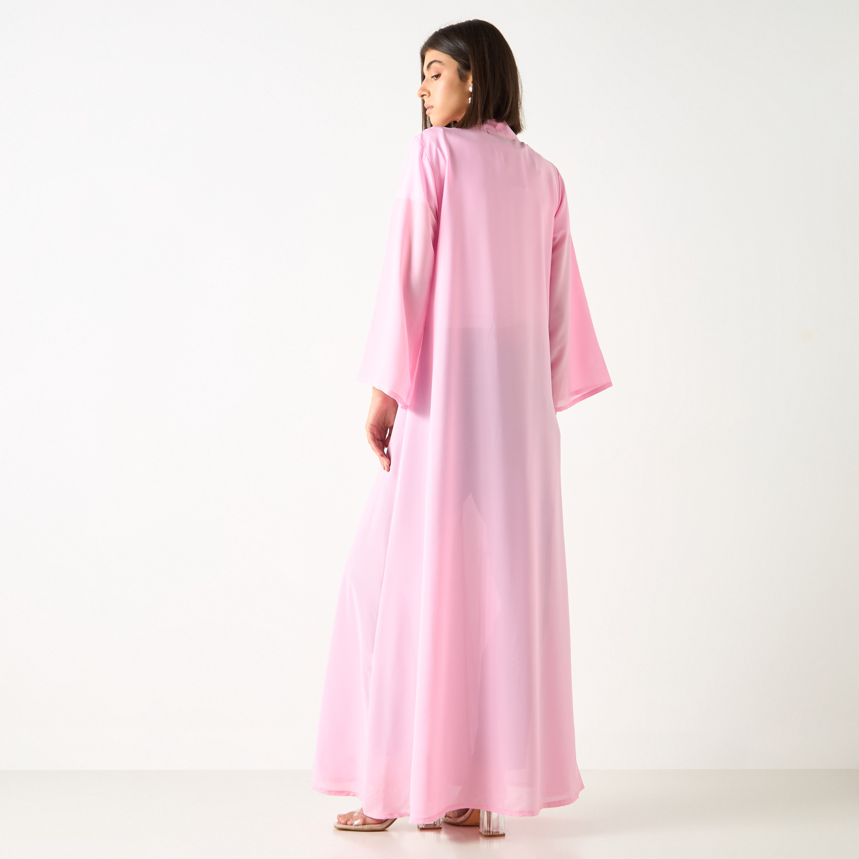Golden Apple Pintuck Detail Longline Shrug-women-clothing-dresses-image-3