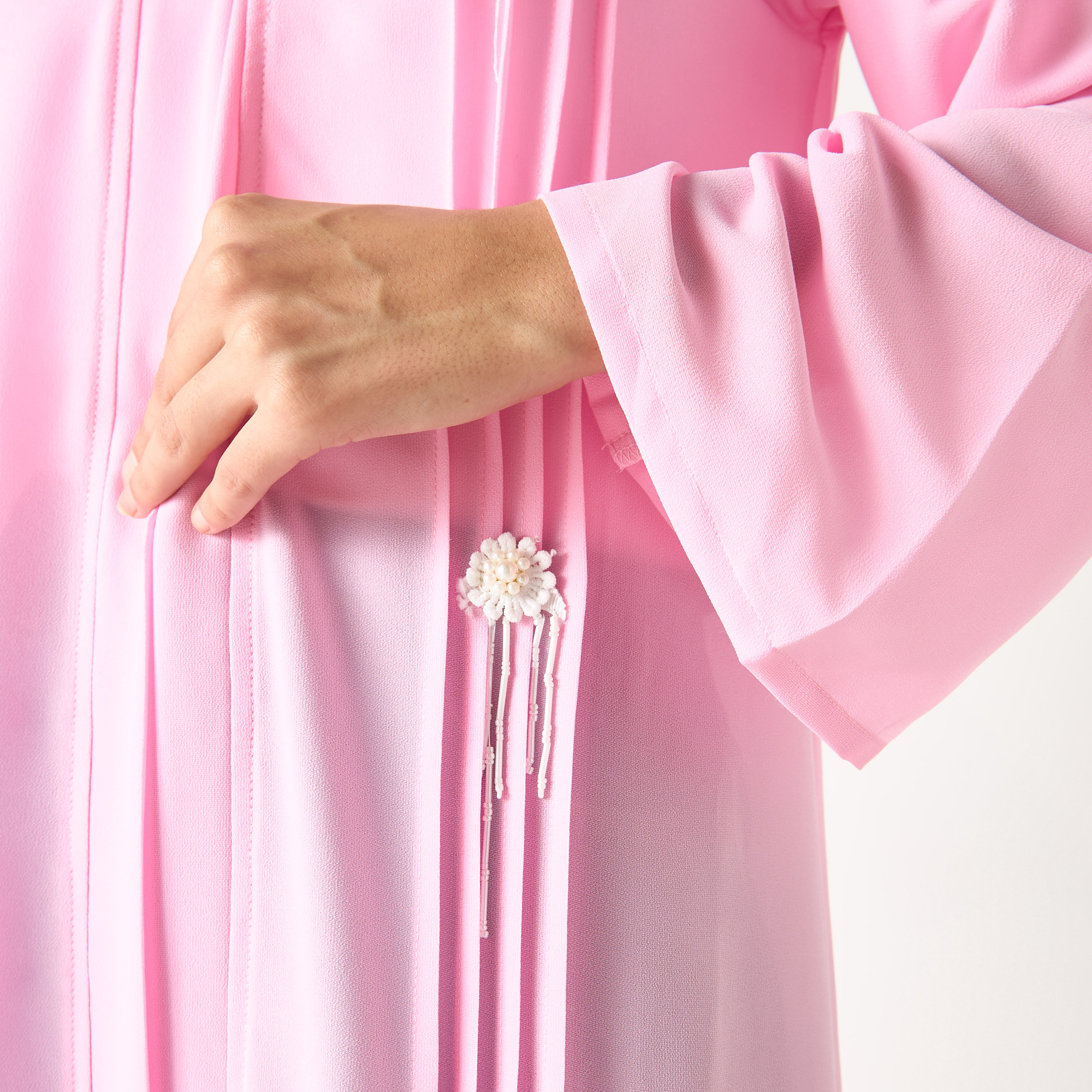 Golden Apple Pintuck Detail Longline Shrug-women-clothing-dresses-image-5