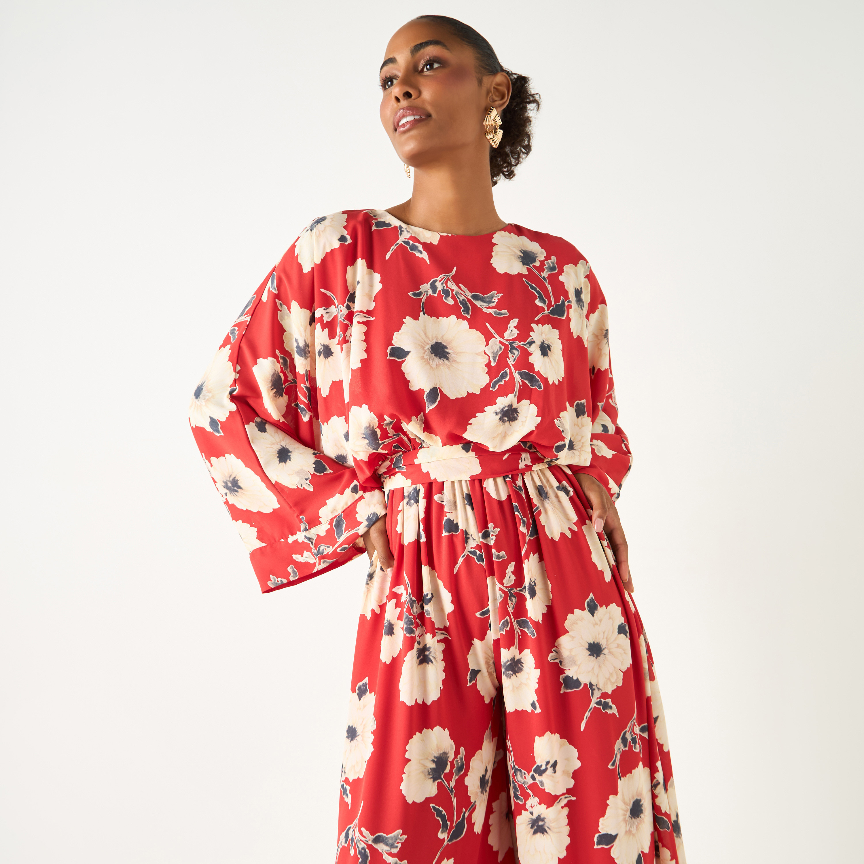 جمبسوت بطبعات مع حزام ربط من جولدن أبل-women-clothing-dresses-image-3