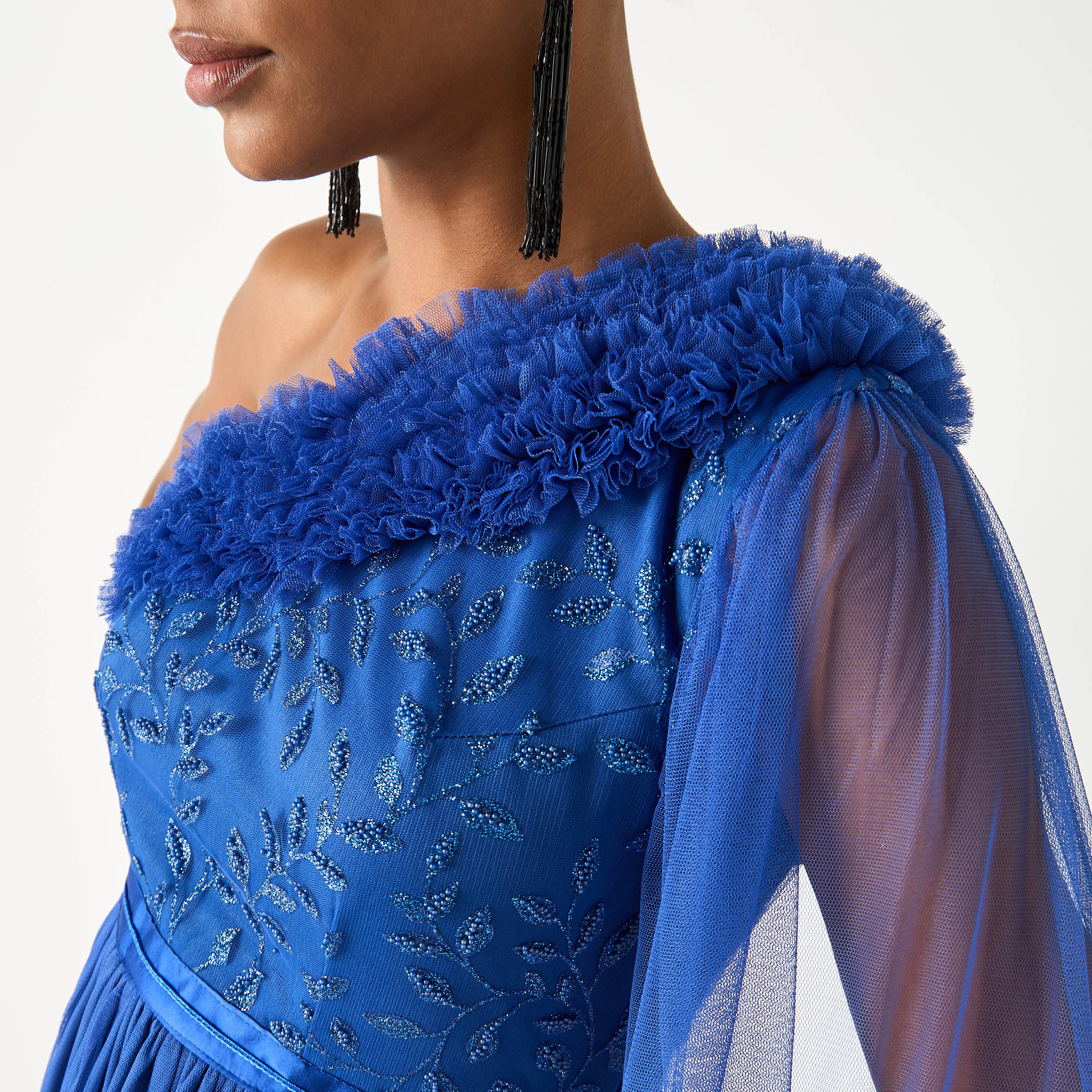 فستان بكتف واحد مزيّن بتفاصيل كشكش من جولدن أبل-women-clothing-dresses-image-10