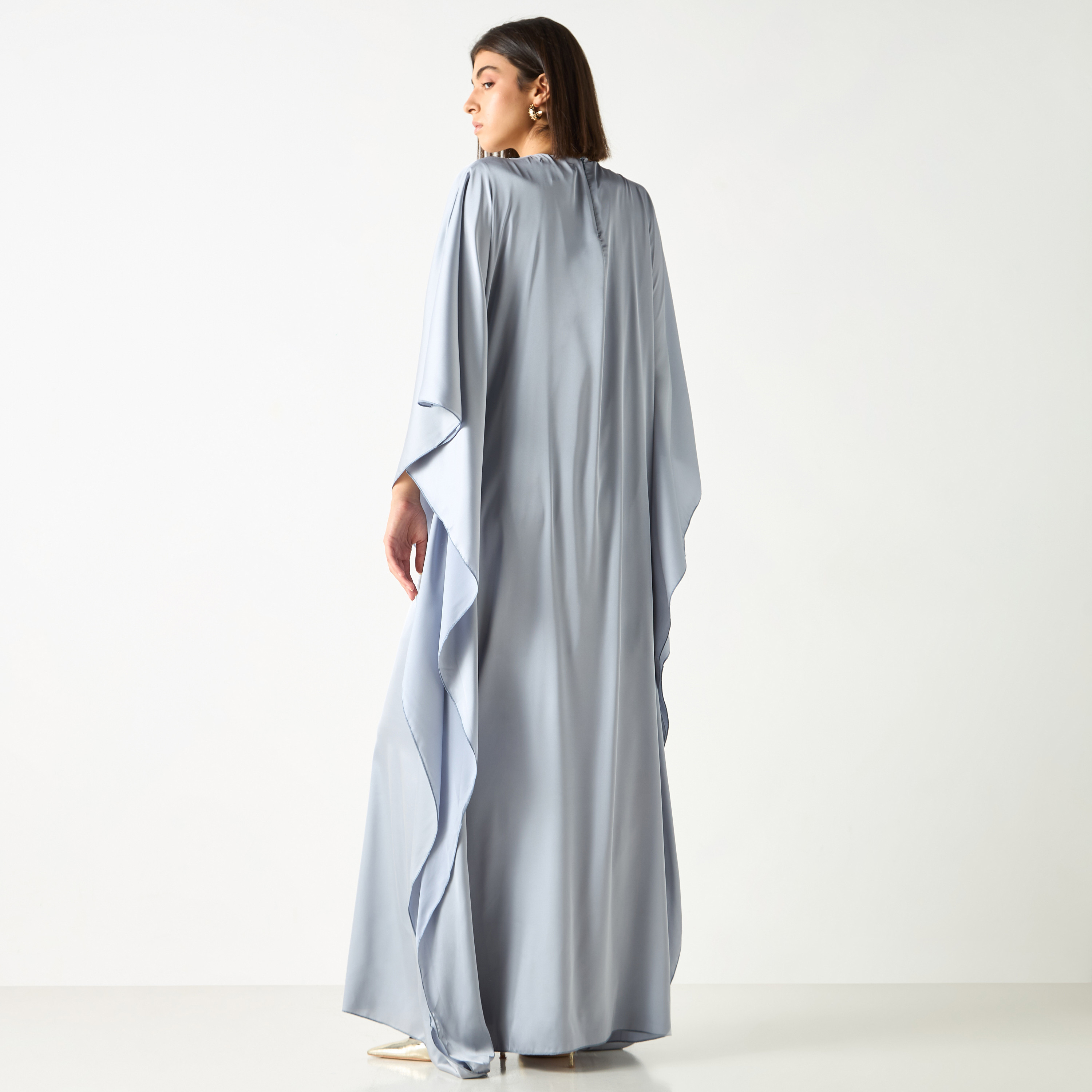 فستان قفطان بزينة أزهار وياقة بفتحة من جولدن أبل-women-clothing-dresses-image-4