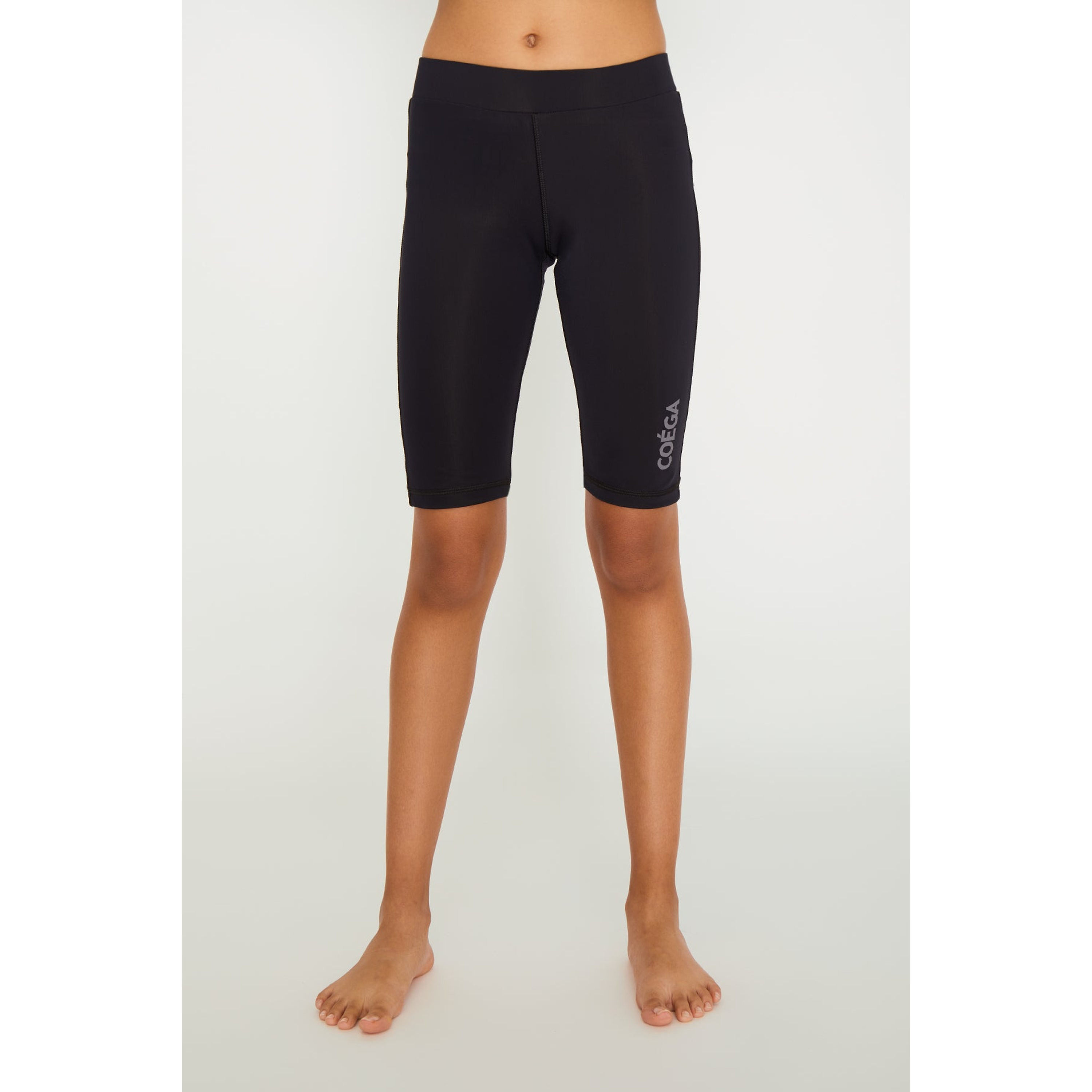 Coega Girls Long Swim Shorts – Solid Black-girls-clothing-sportswear-swimwear-image-1