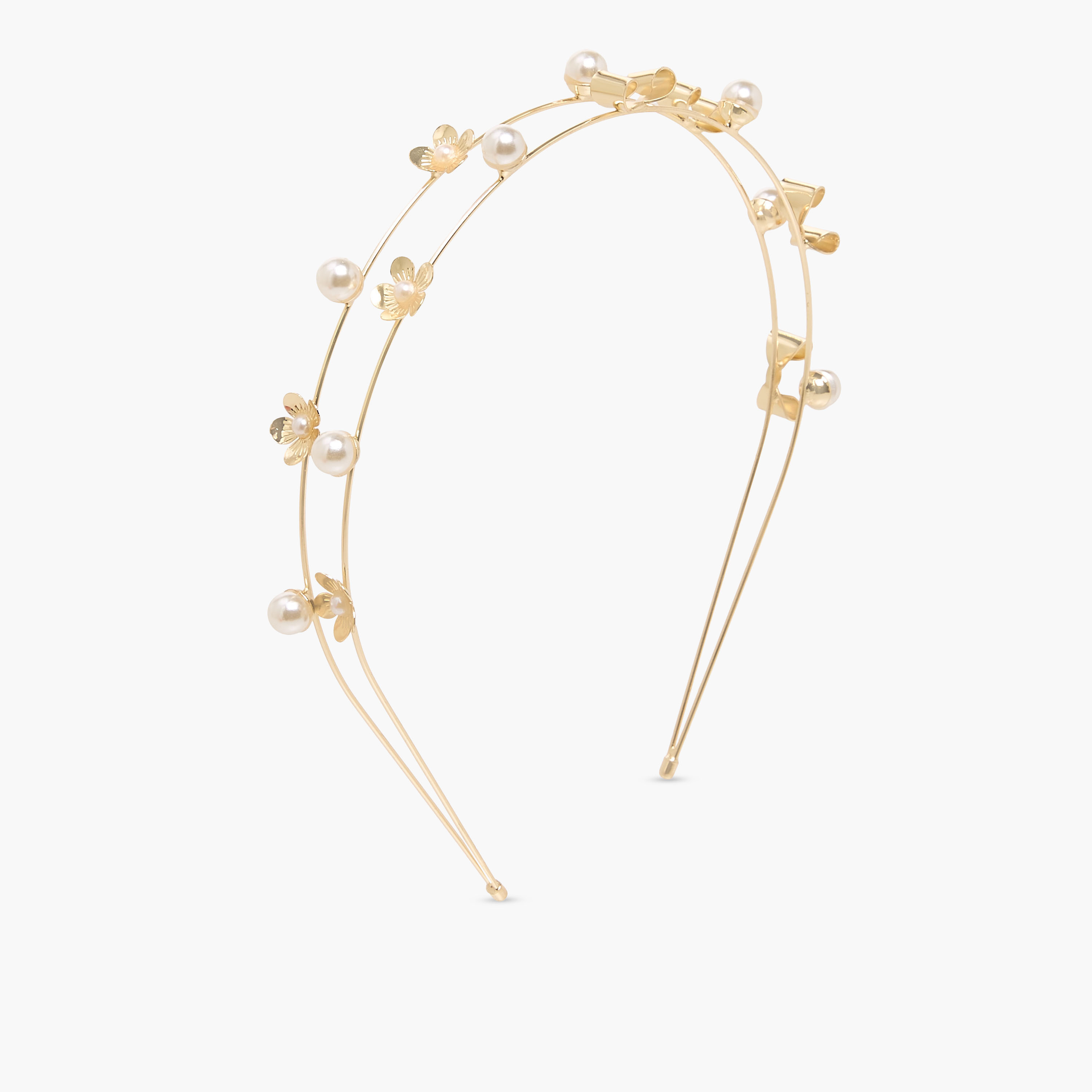 Flora Bella Hairband with Floral Pearl Accent-girls-accessories-hairaccessories-image-1