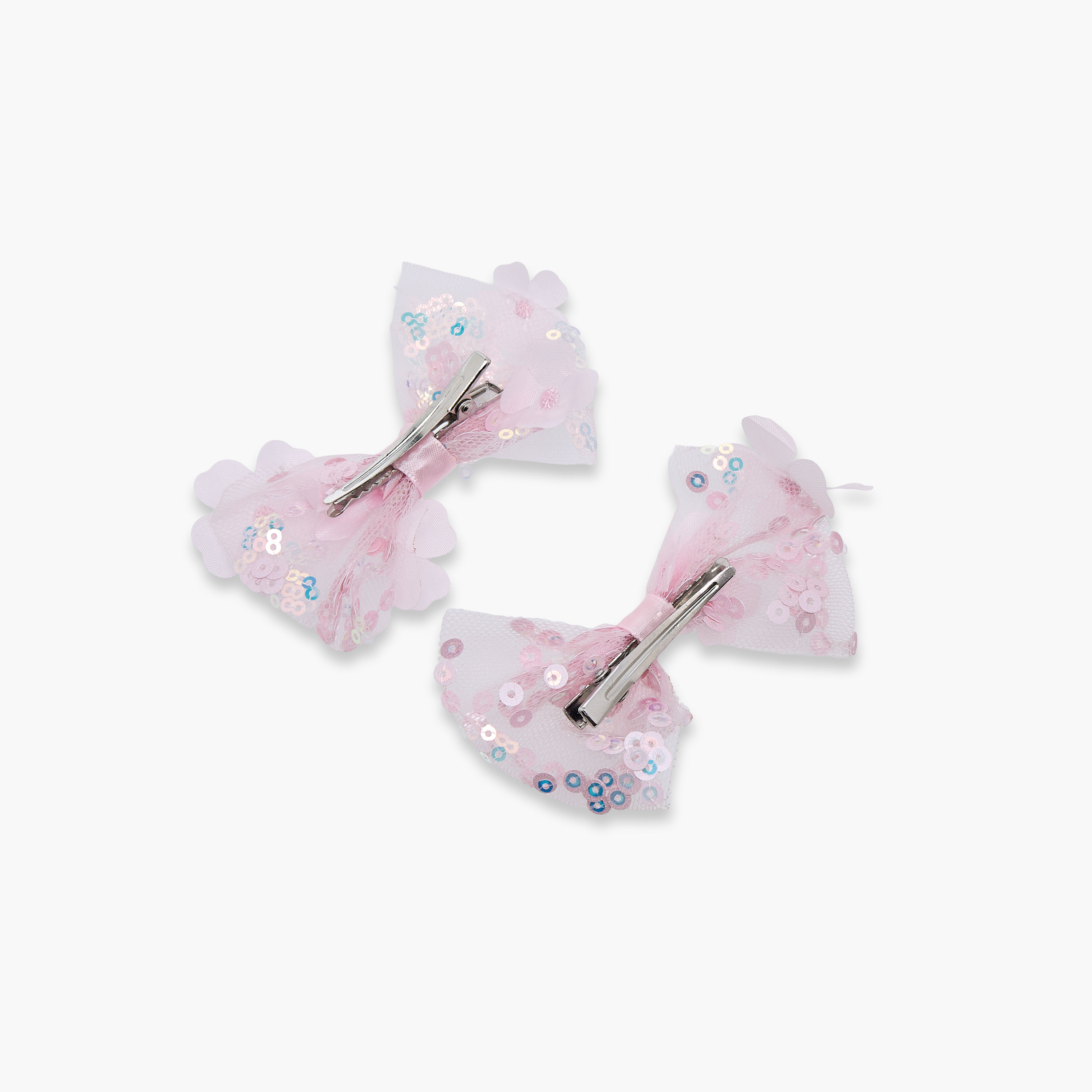 مشابك شعر باريت بفيونكة وتزيينات ترتر من فلورا بيلا - طقم 3 قطع-girls-accessories-hairaccessories-image-4