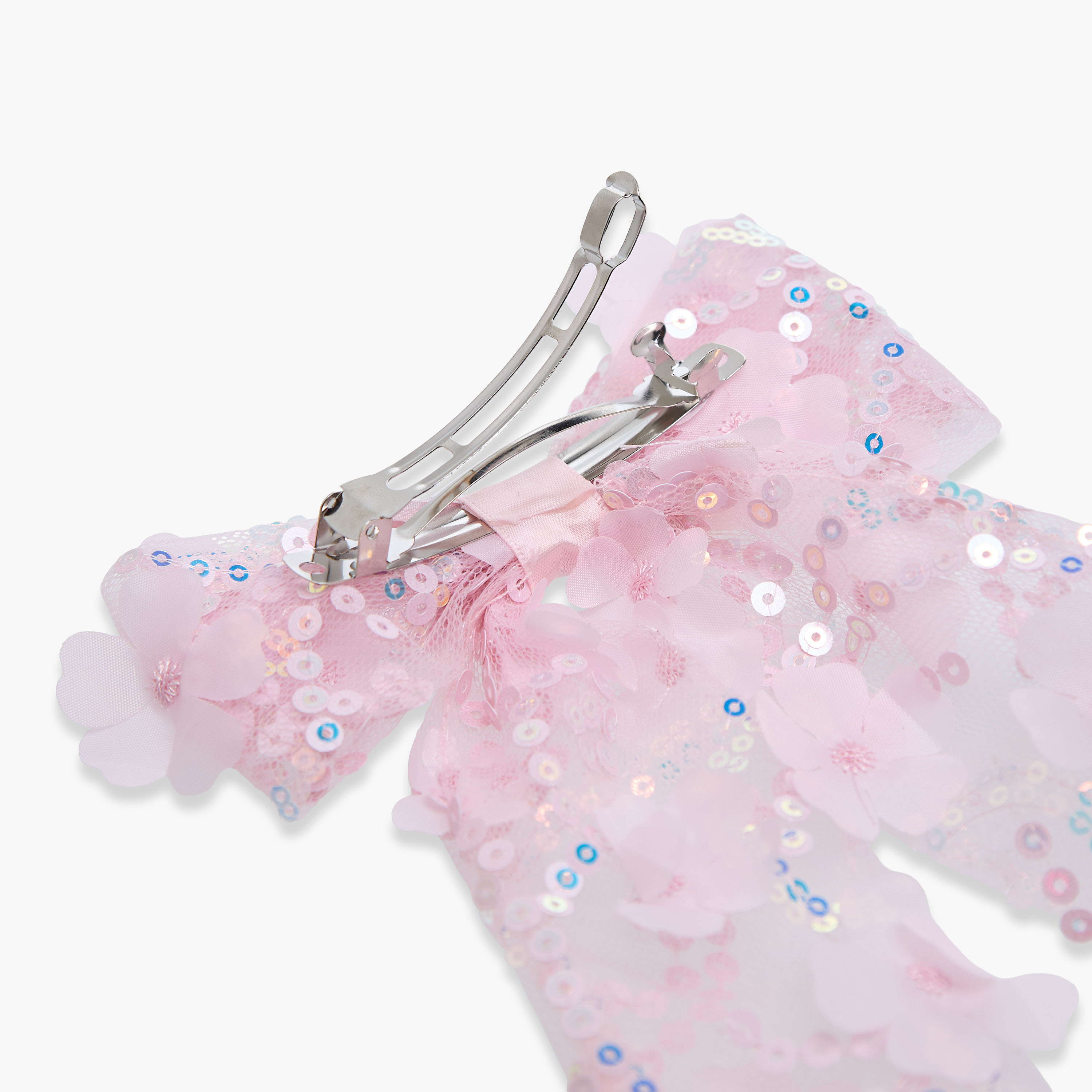 مشابك شعر باريت بفيونكة وتزيينات ترتر من فلورا بيلا - طقم 3 قطع-girls-accessories-hairaccessories-image-7