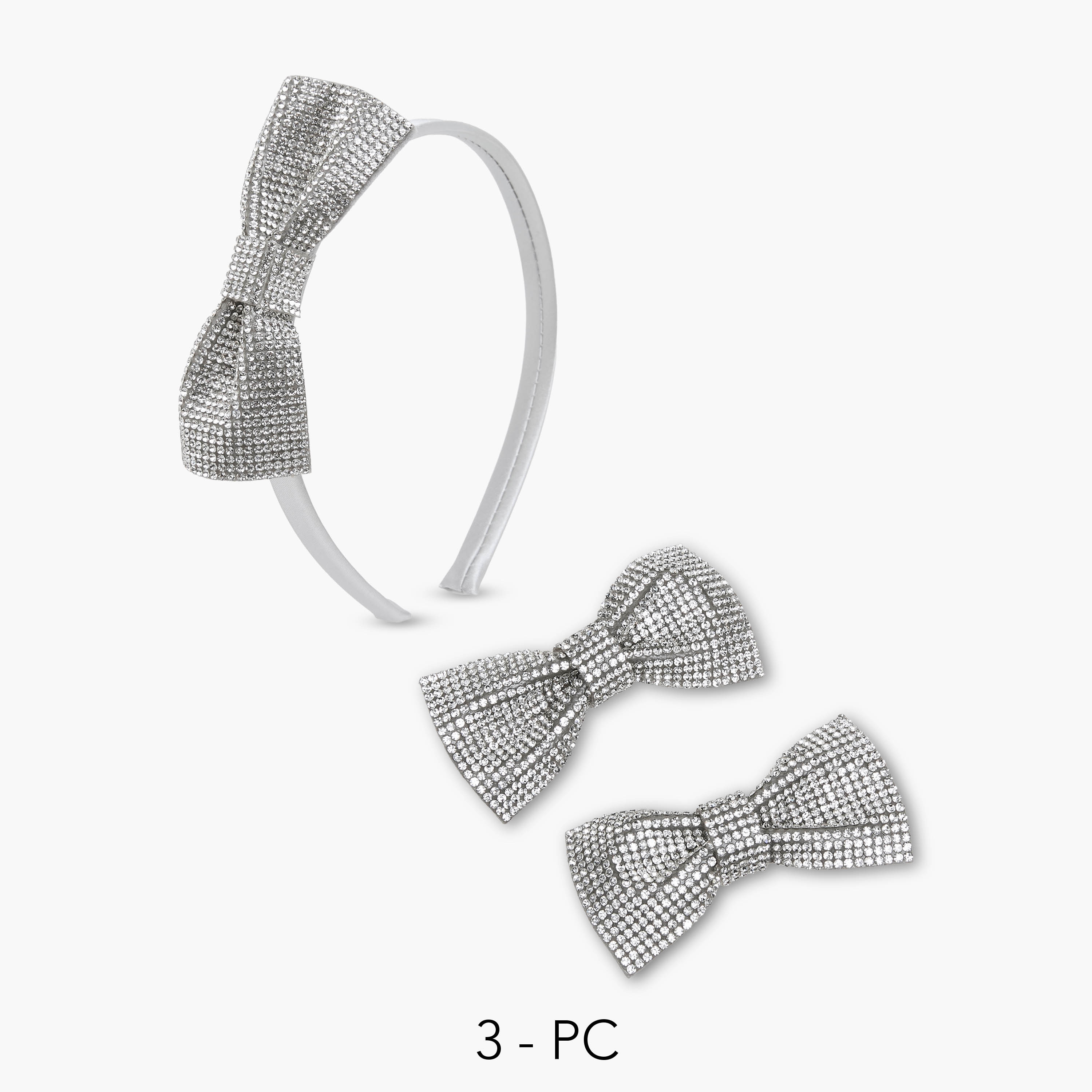 Pack of 3 Flora Bella Hairband with Bow Embellishment-girls-accessories-hairaccessories-image-1