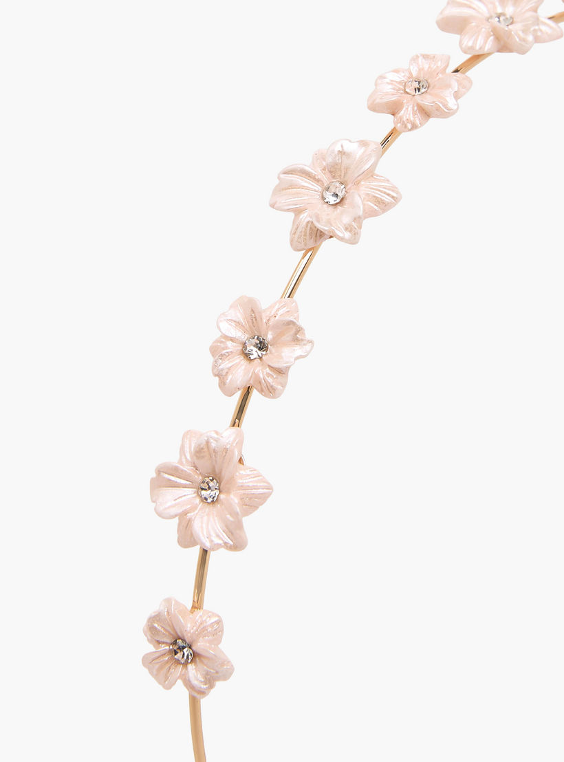 طقم مشبك شعر وربطة شعر بتزيينات زهرية 3 قطع من فلورا بيلا-girls-accessories-hairaccessories-image-4