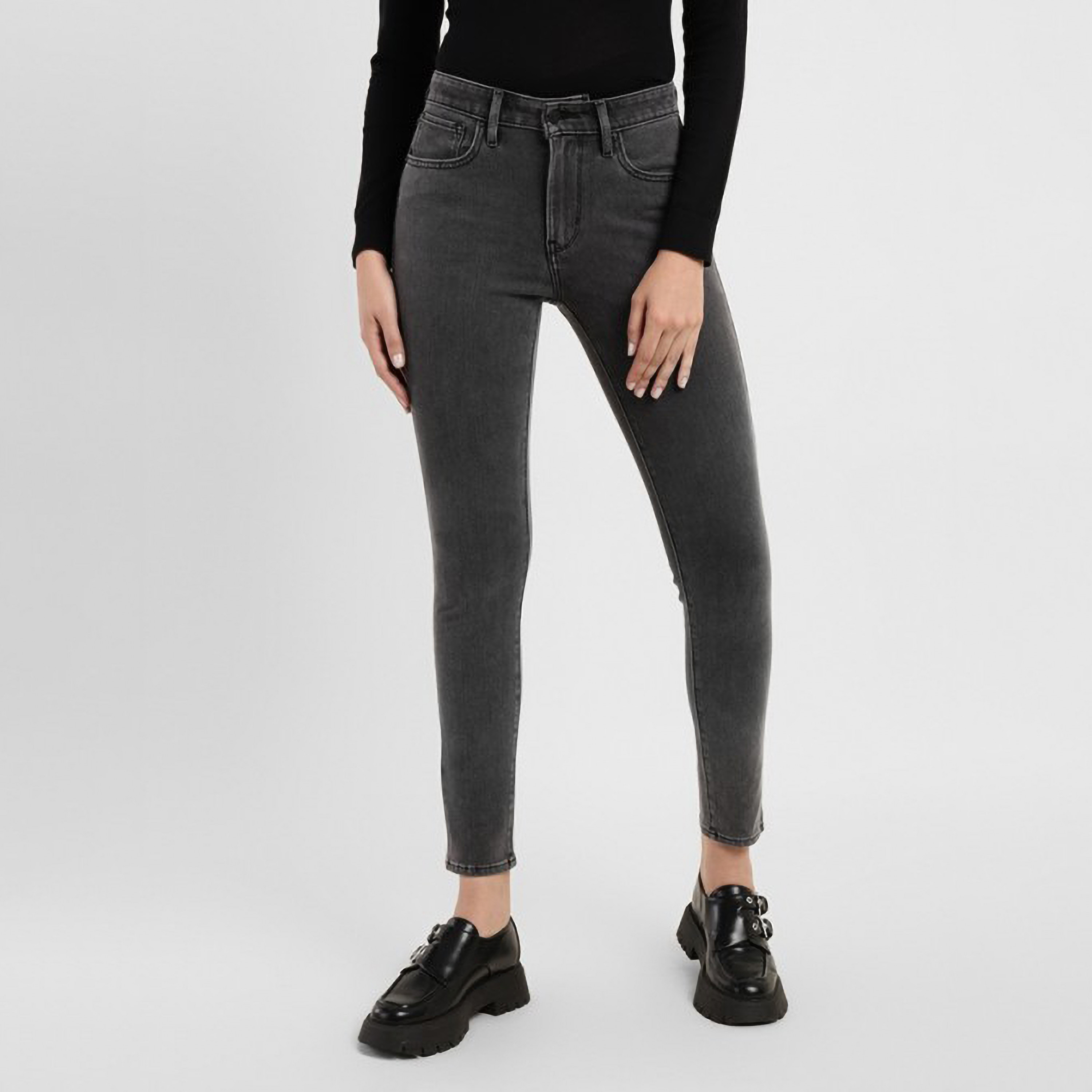 Levi's Grey Skinny Fit High-Rise Pocket Detail Jeans-women-clothing-bottoms-jeans-image-1