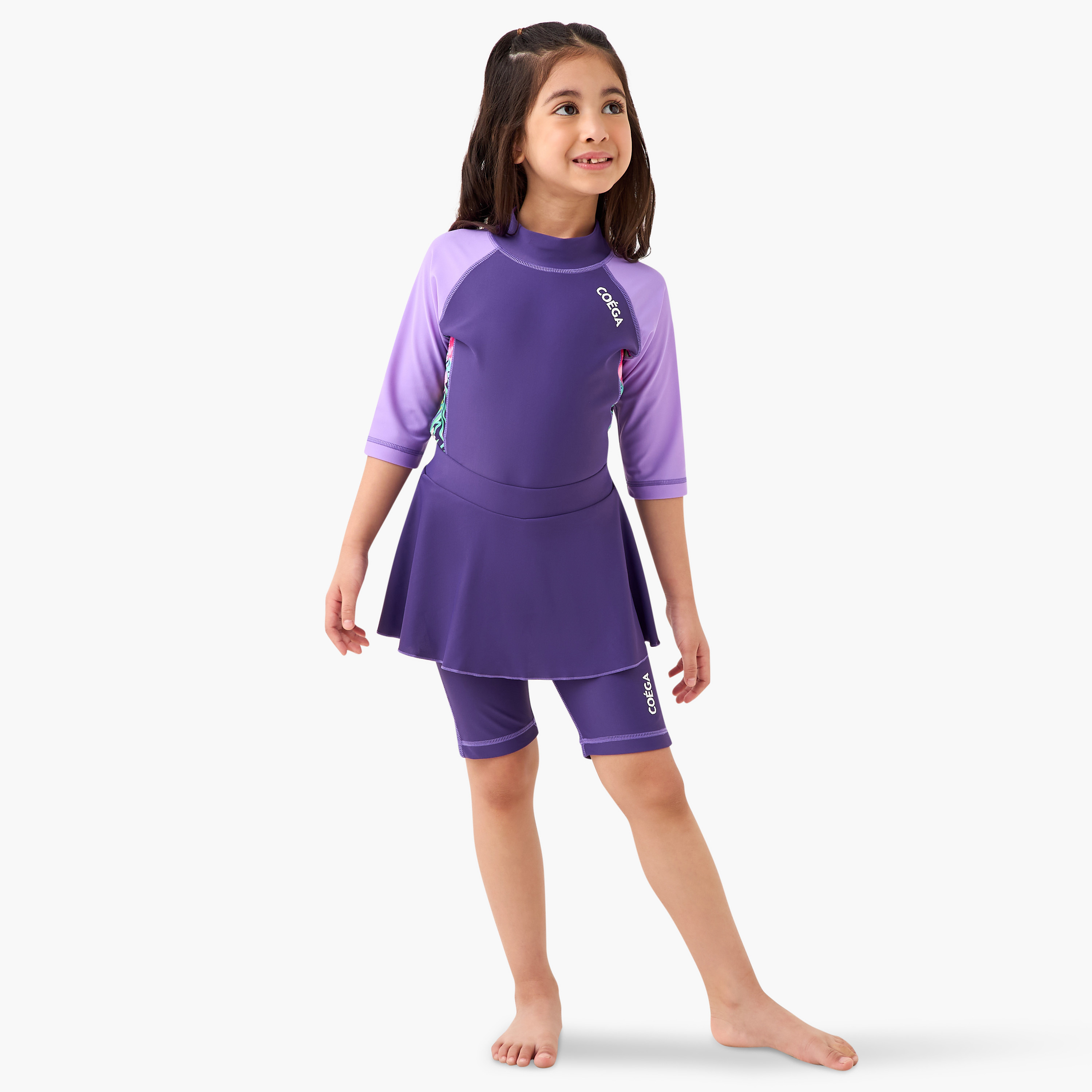COEGA Girls Two-Piece Swimsuit, Purple Blue Tropical-sports-girls-clothing-swimwear-image-1