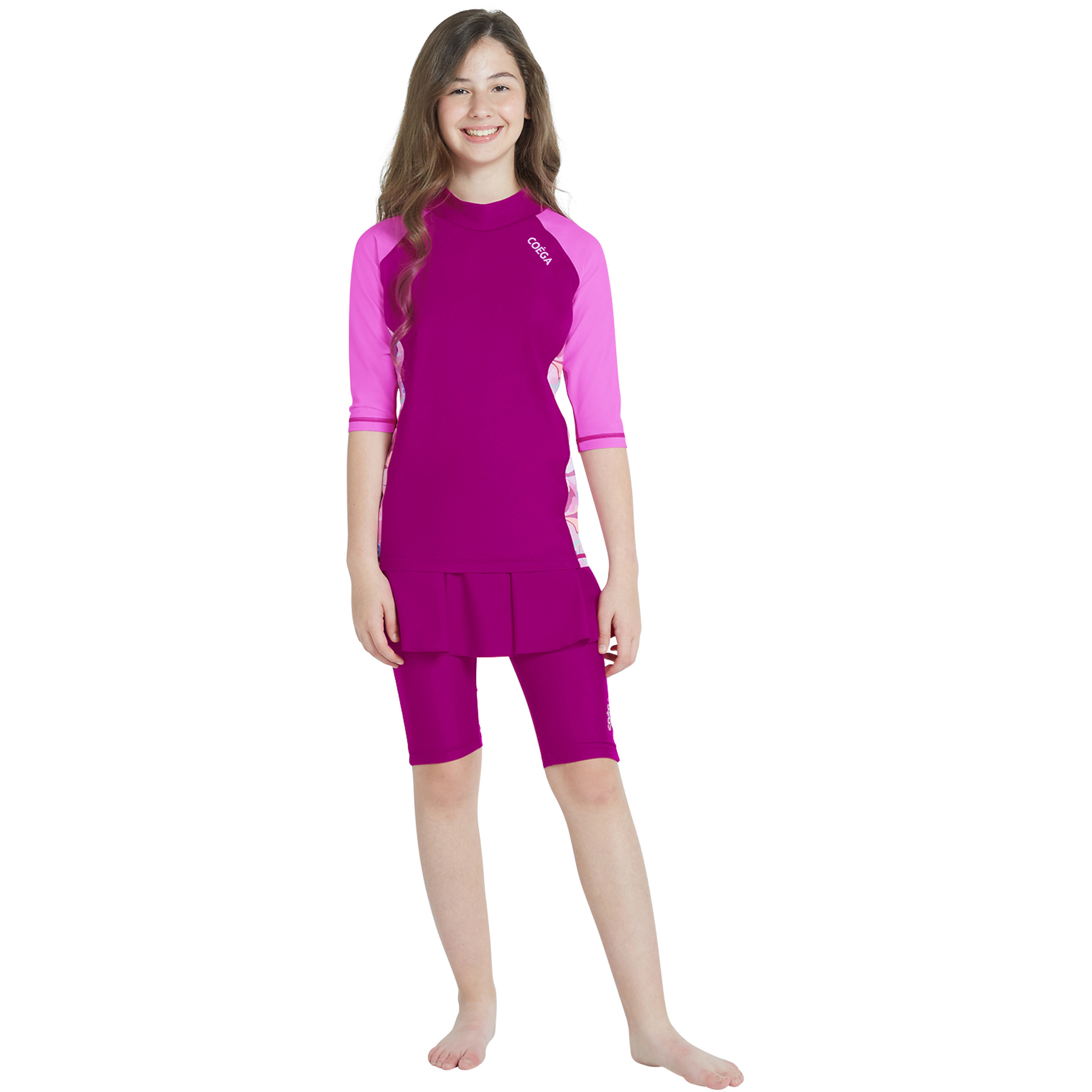 بدلة من كويجا بنات بقطعة - رذاذ بنفسجي رائع-sports-girls-clothing-swimwear-image-2