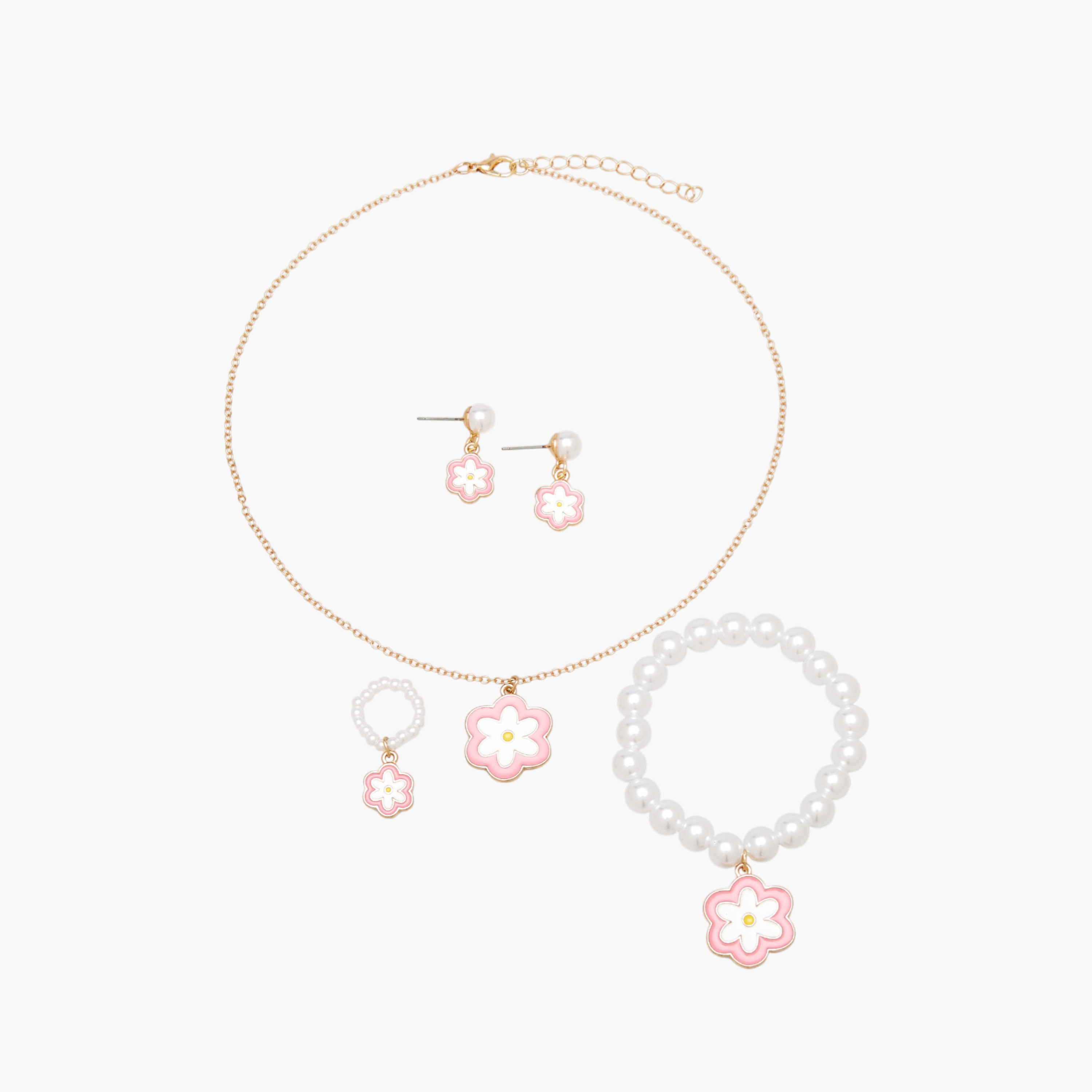 Flora Bella Jewellery Set with Floral Charm-girls-accessories-jewellery-image-2