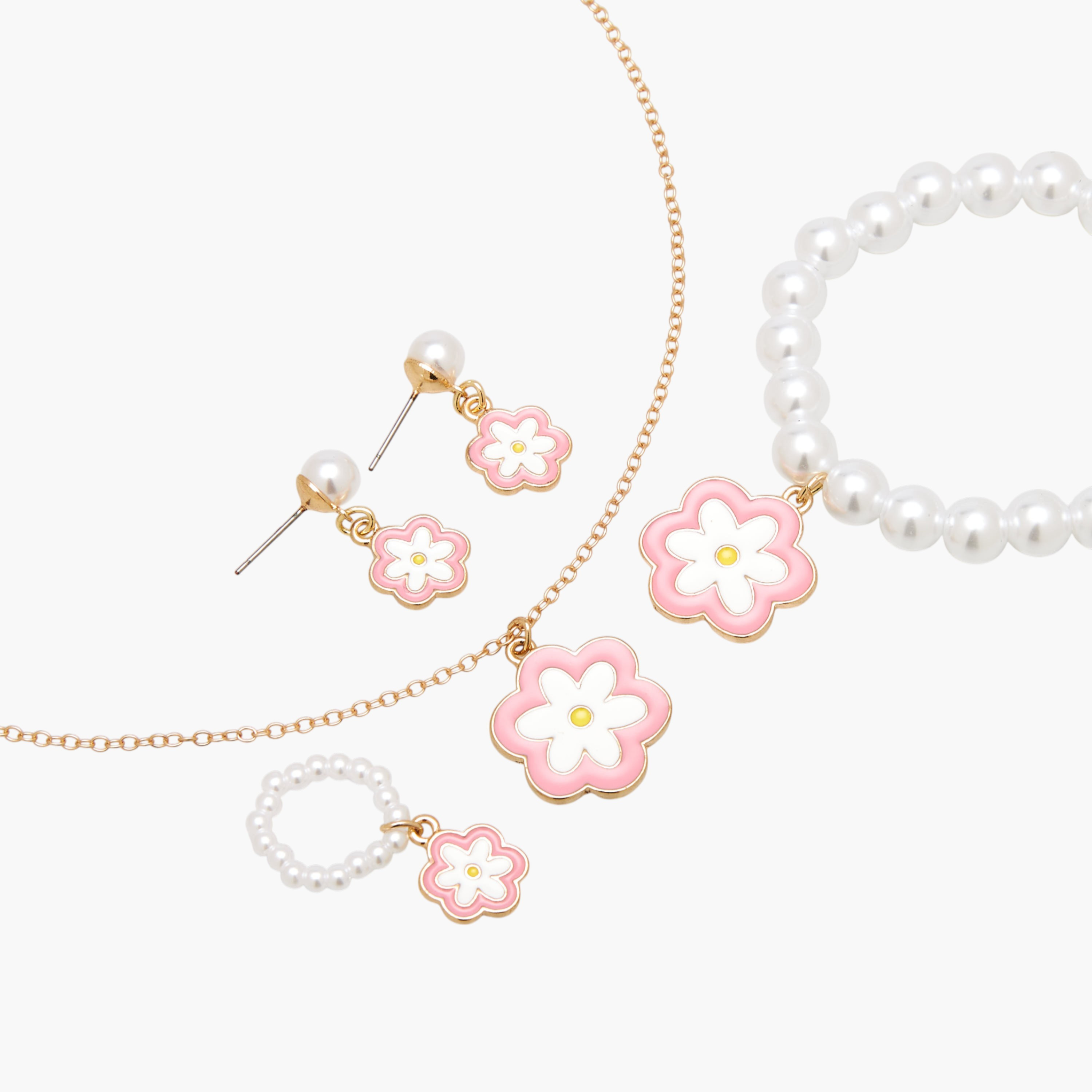 طقم مجوهرات بدلاية على شكل زهرة من فلورا بيلا-girls-accessories-jewellery-image-5