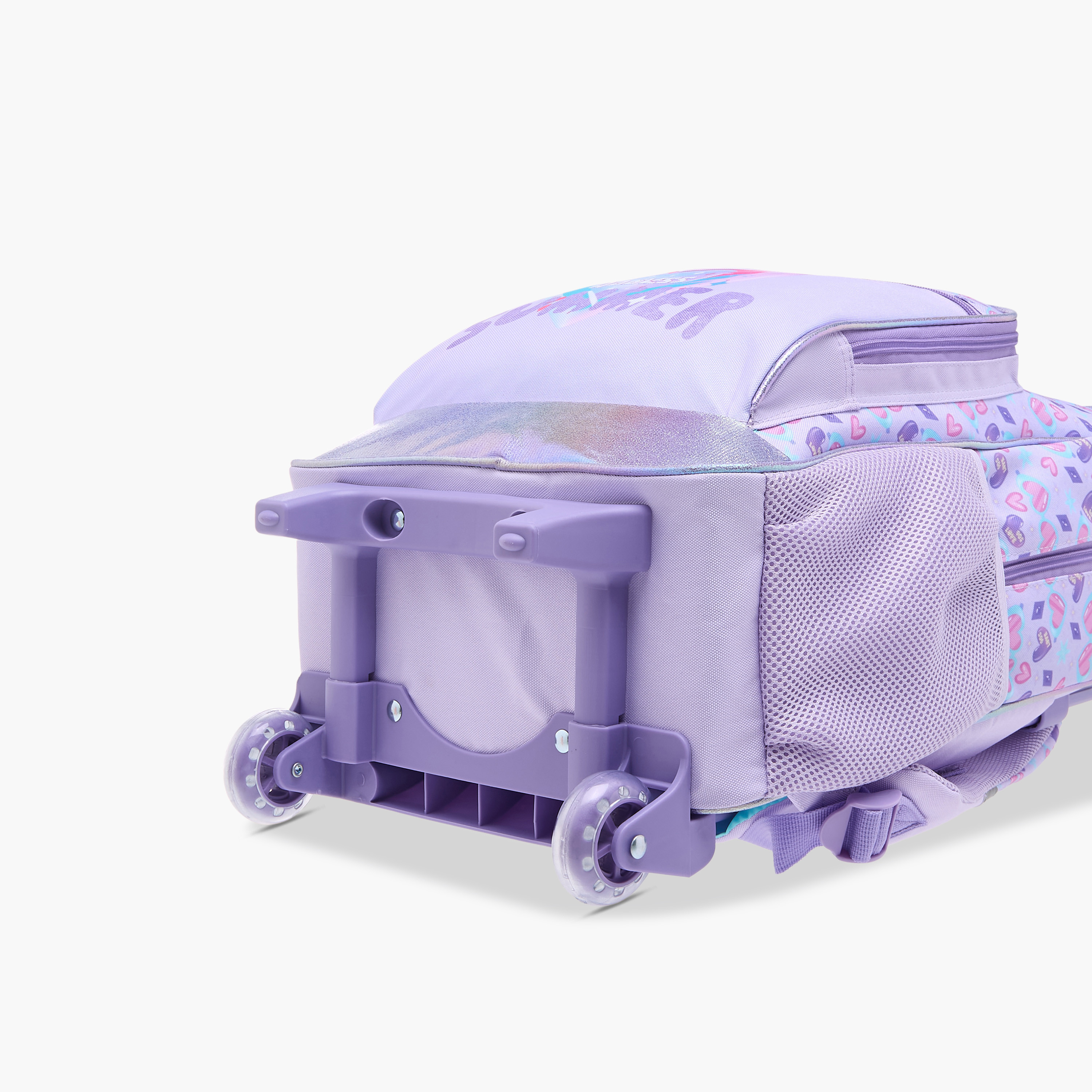 شنطة ظهر ترولي للمدرسة بمقبض قابل للسحب وطبعات قلوب من فلورا بيلا - 30x16x44 سم-school-bagsandbackpacks-trolleybags-image-12