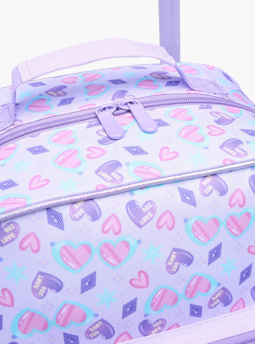 شنطة ظهر ترولي للمدرسة بمقبض قابل للسحب وطبعات قلوب من فلورا بيلا - 30x16x44 سم-school-bagsandbackpacks-trolleybags-image-8