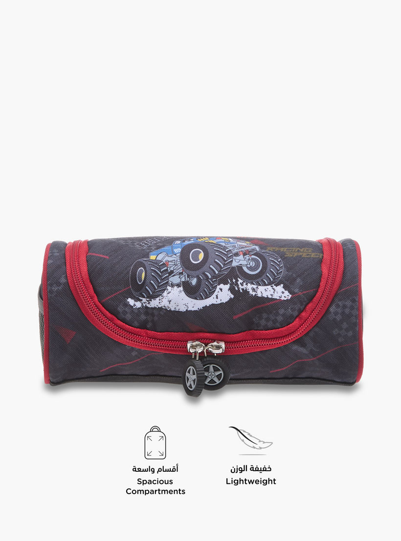 مقلمة بسحاب إغلاق وطبعات جرافيك من إل بي إل من شو إكسبرس-school-stationery-pencilcases-image-2