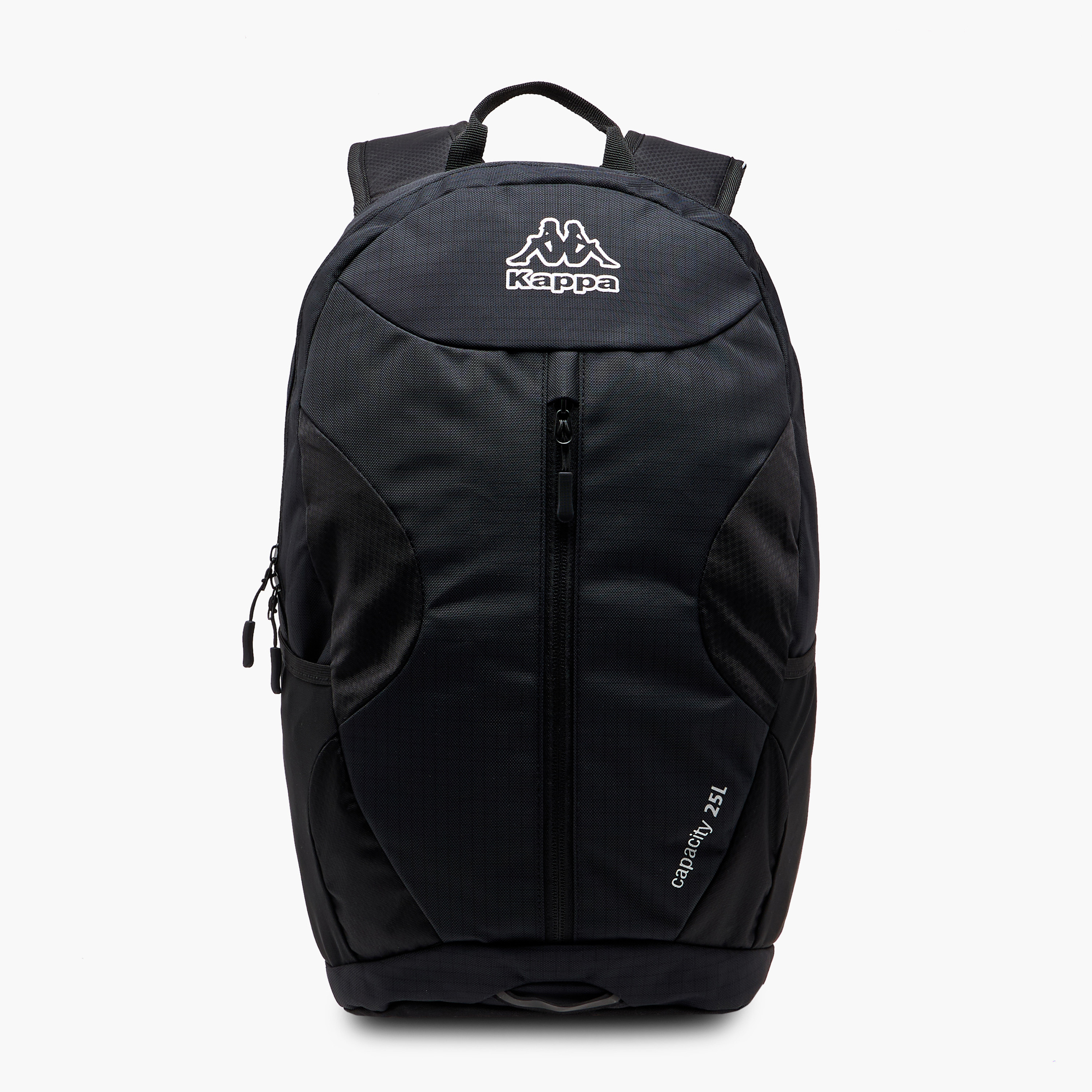 Kappa Logo Print Backpack with Adjustable Straps and Zip Closure - 16x27x46 cm-men-bags-image-1