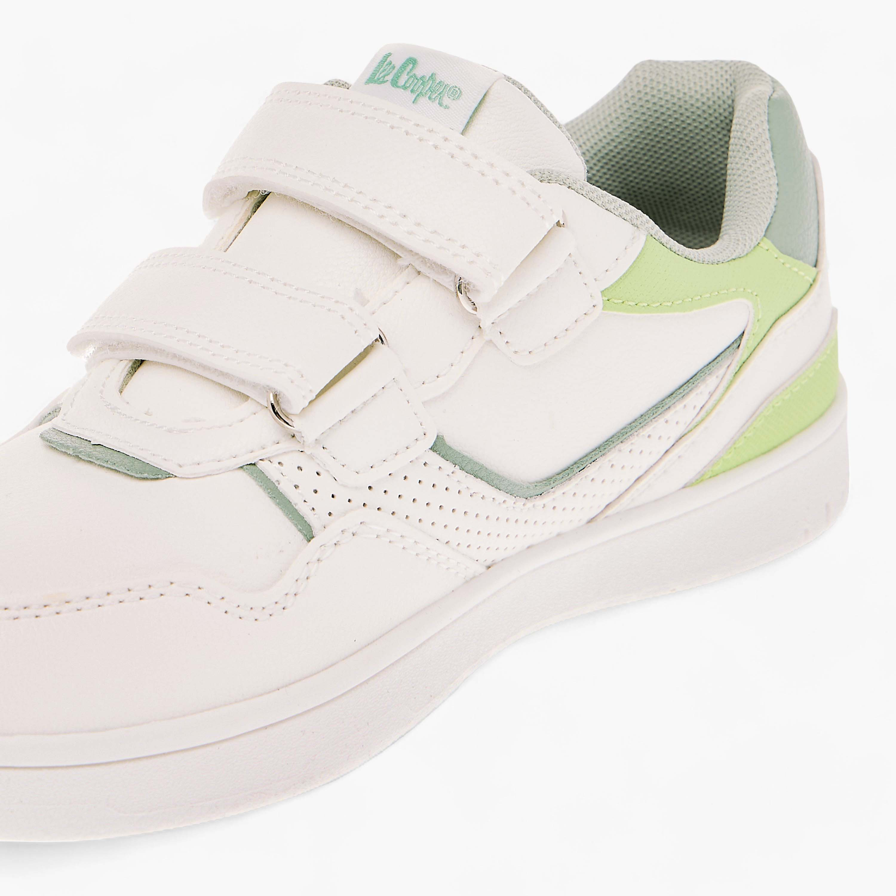 Lee Cooper Kids' Panelled Low Ankle Sneakers with Hook and Loop Closure-boys-shoes-sneakers-image-4