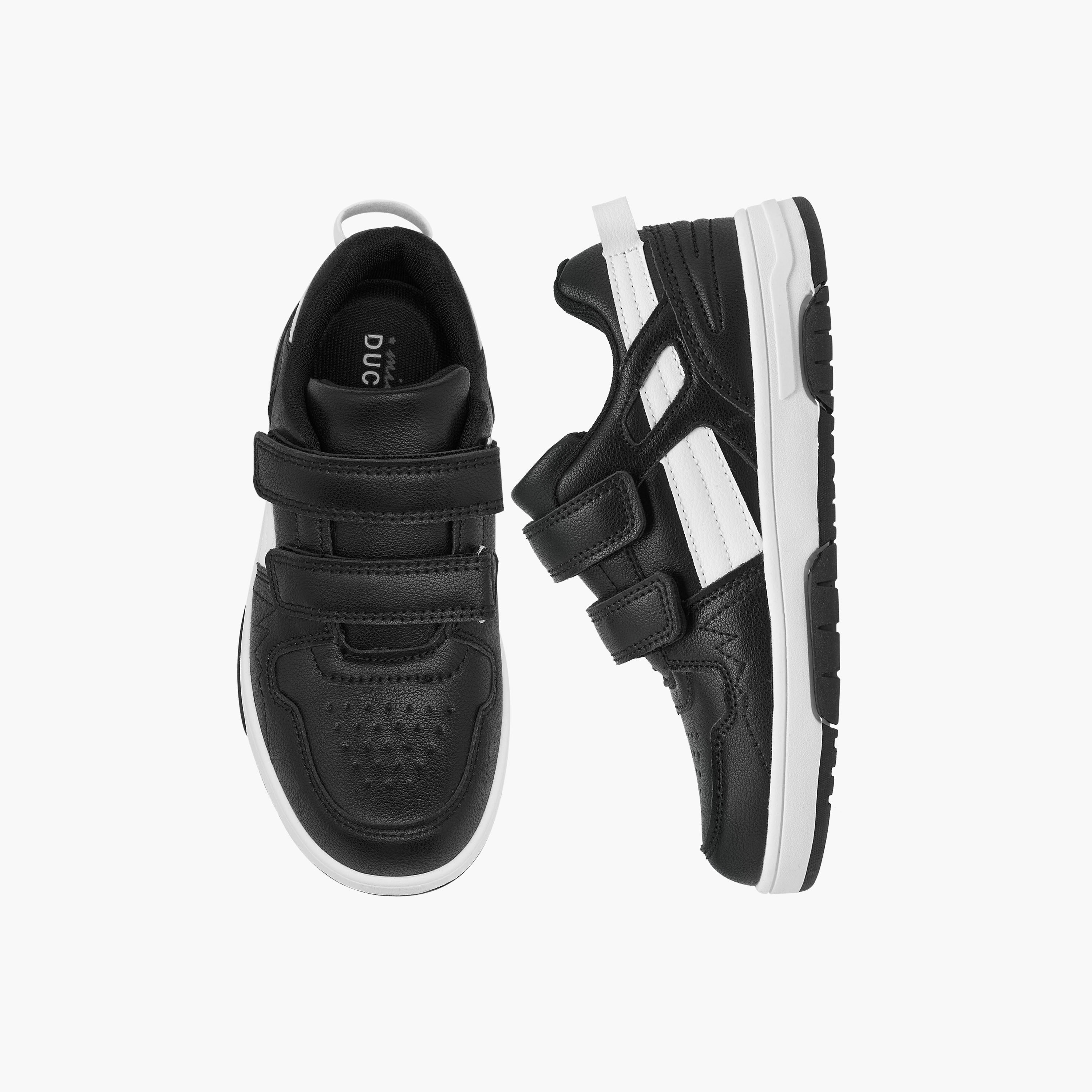 Mister Duchini Panelled Sneakers with Hook and Loop Closure-boys-shoes-schoolshoes-image-1