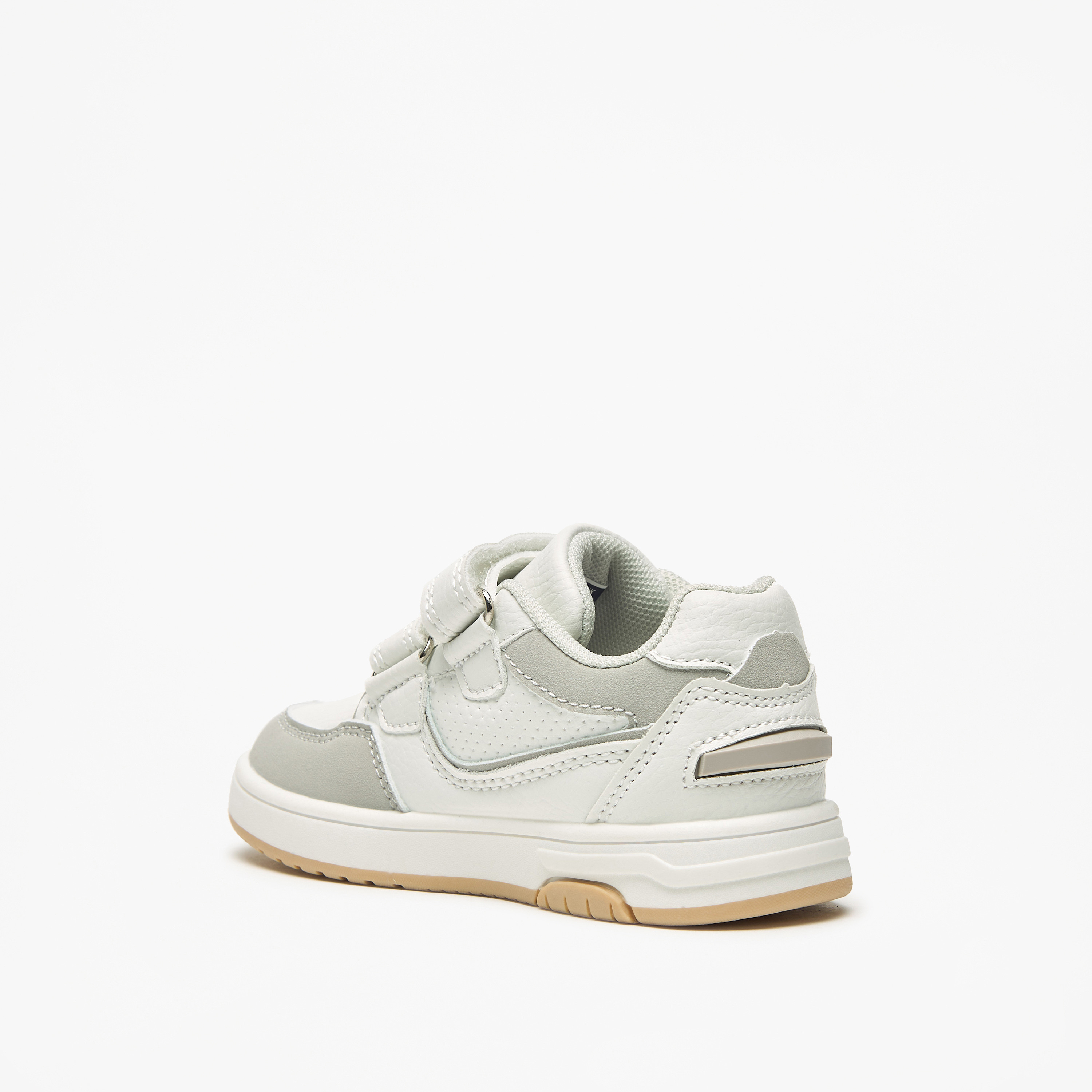 Juniors Colourblock Sneakers with Hook and Loop Closure-boys-shoes-sneakers-image-2