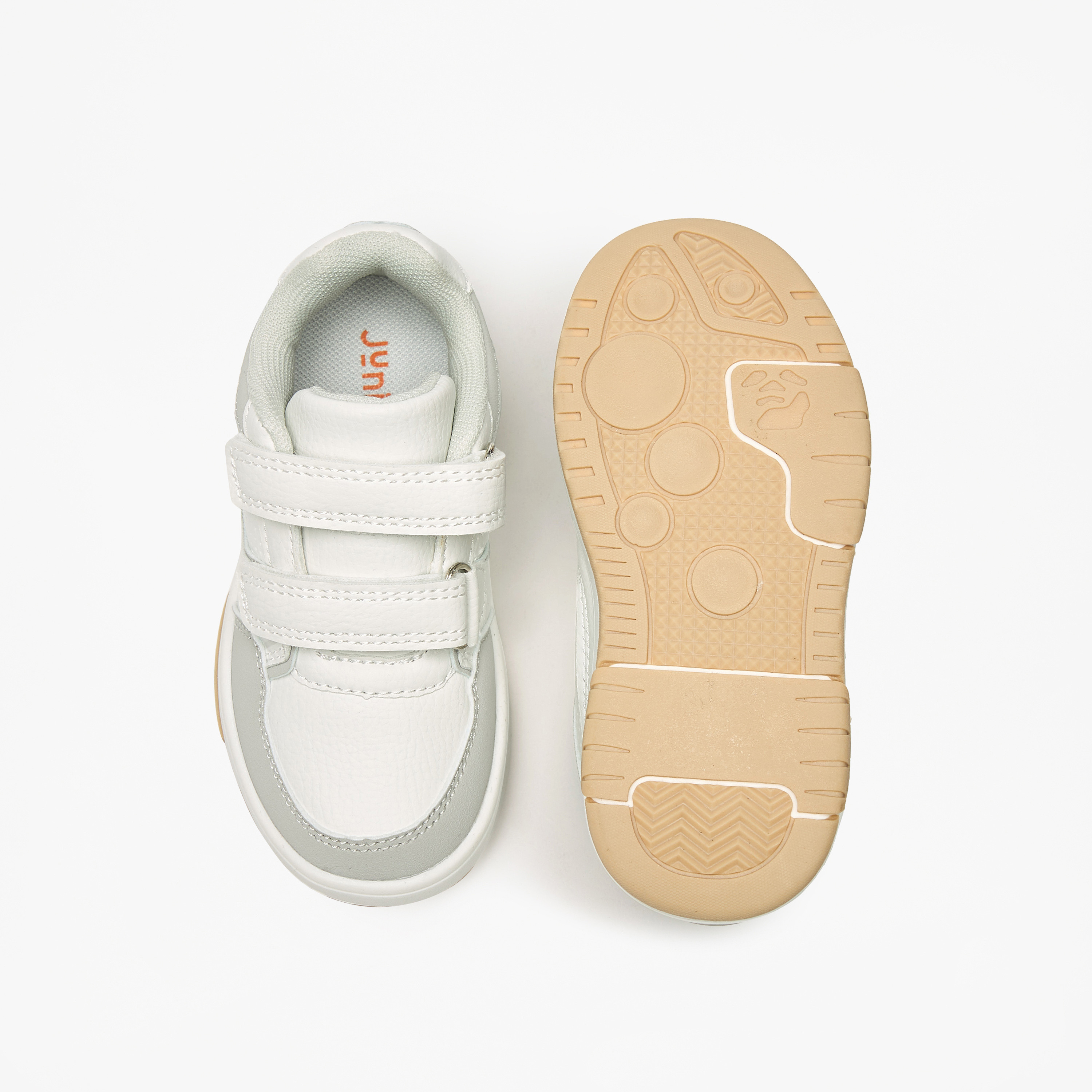Juniors Colourblock Sneakers with Hook and Loop Closure-boys-shoes-sneakers-image-4