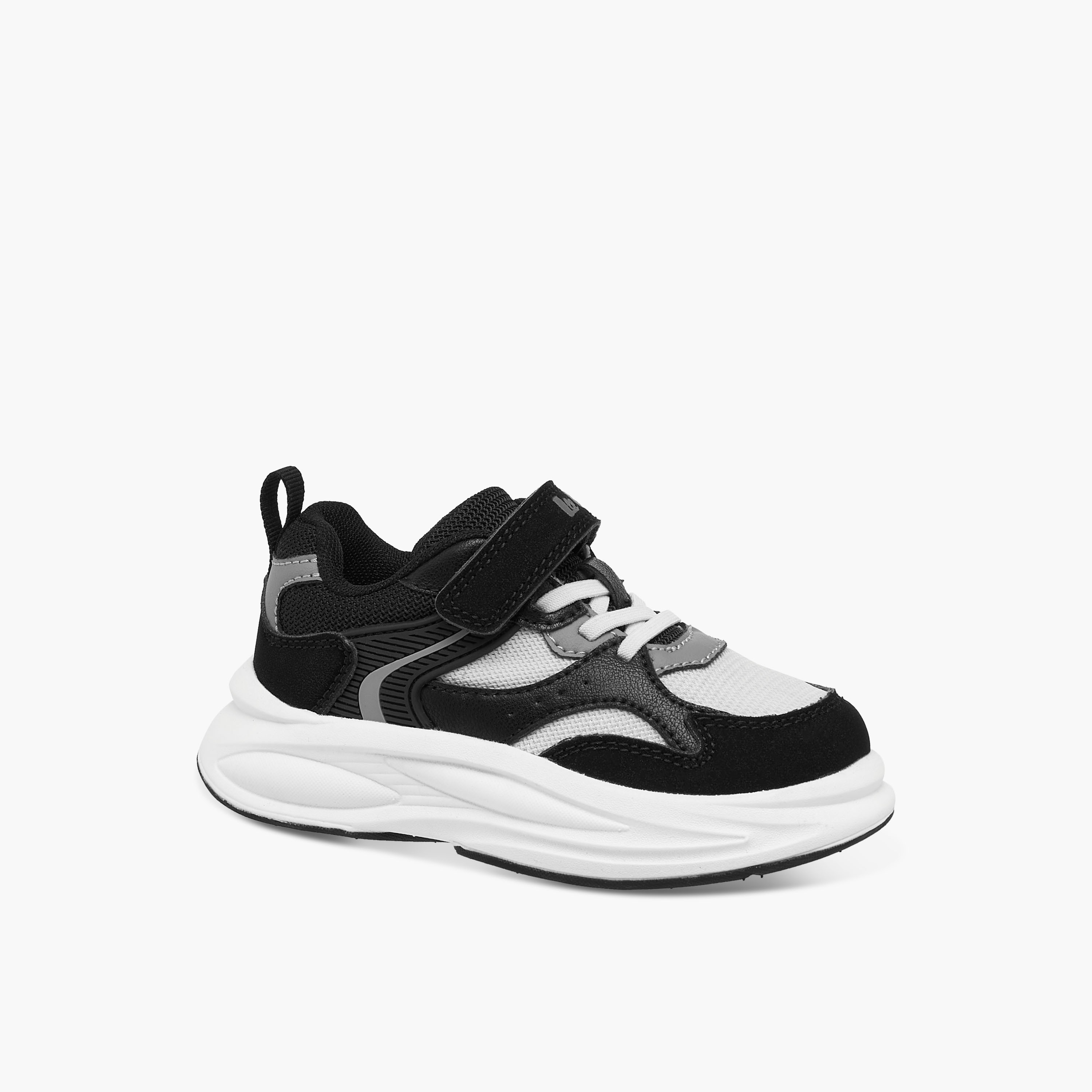 Lee Cooper Kids' Panelled Sneakers with Hook and Loop Closure-boys-shoes-sneakers-image-2