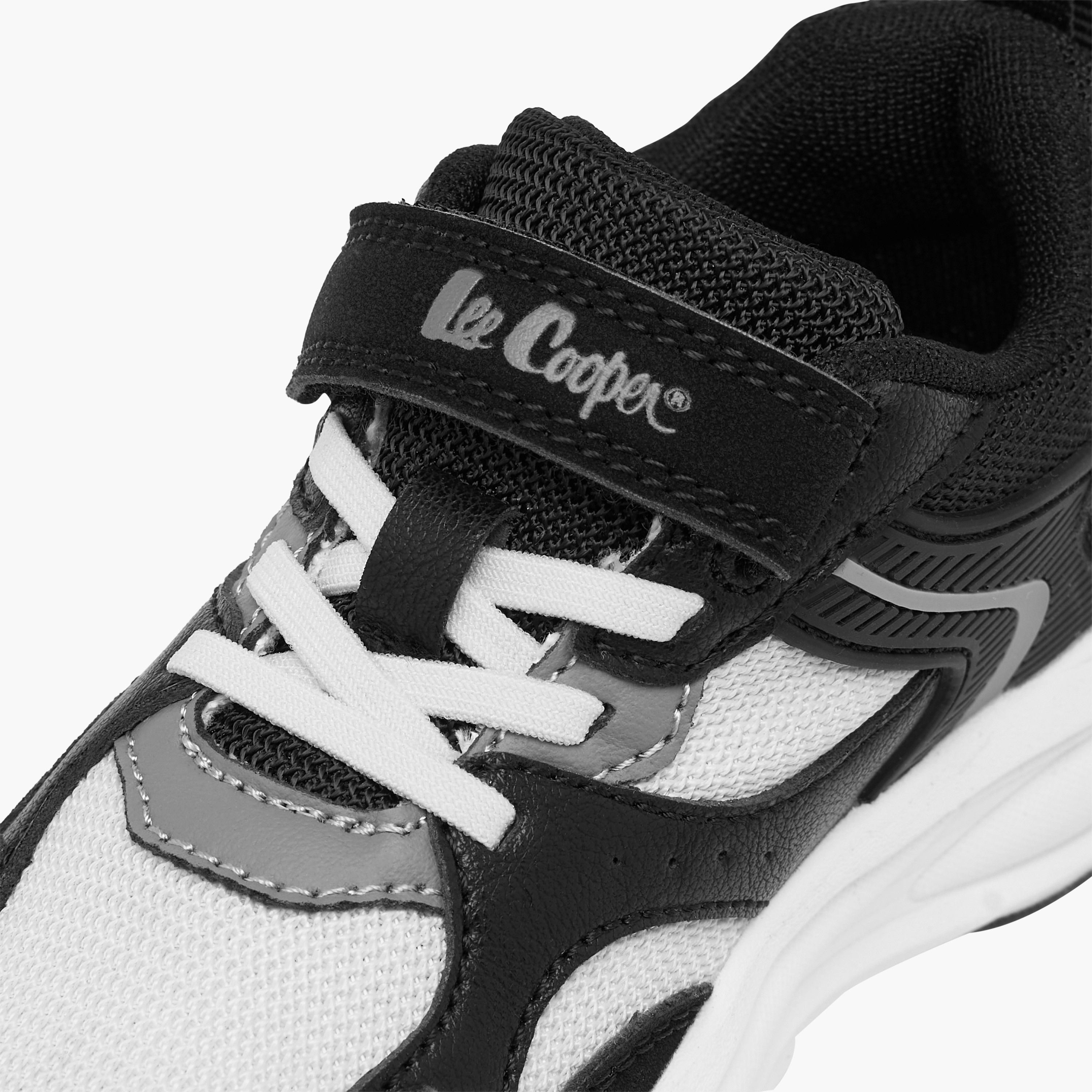 Lee Cooper Kids' Panelled Sneakers with Hook and Loop Closure-boys-shoes-sneakers-image-4