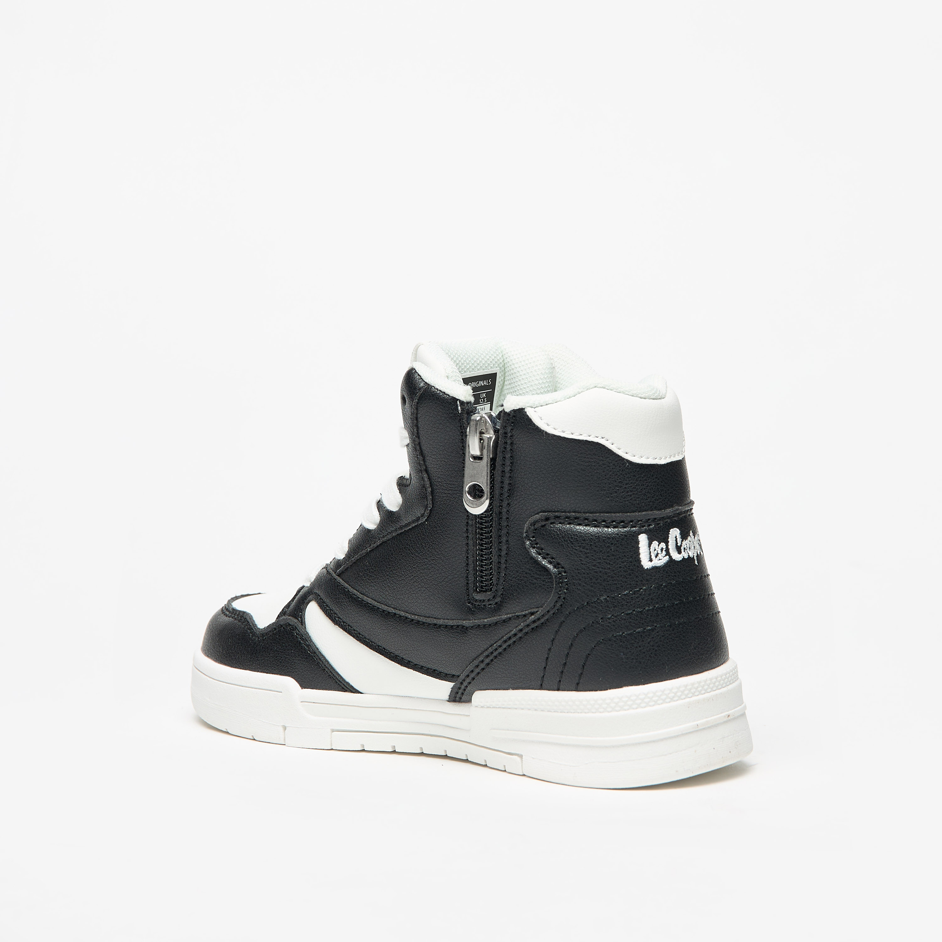 Lee Cooper Kids' Panelled Lace-Up High Top Sneakers-boys-shoes-schoolshoes-image-7