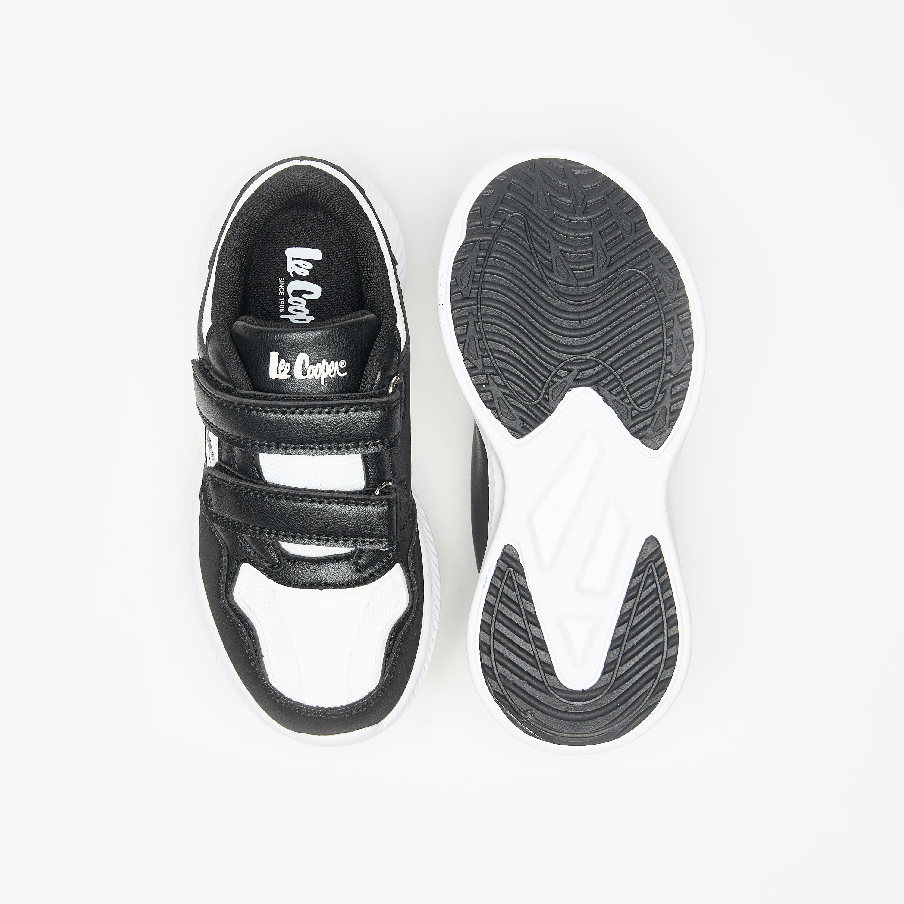 Lee Cooper Kids' Panelled Lightweight Sneakers with Hook and Loop Closure-boys-shoes-sneakers-image-4