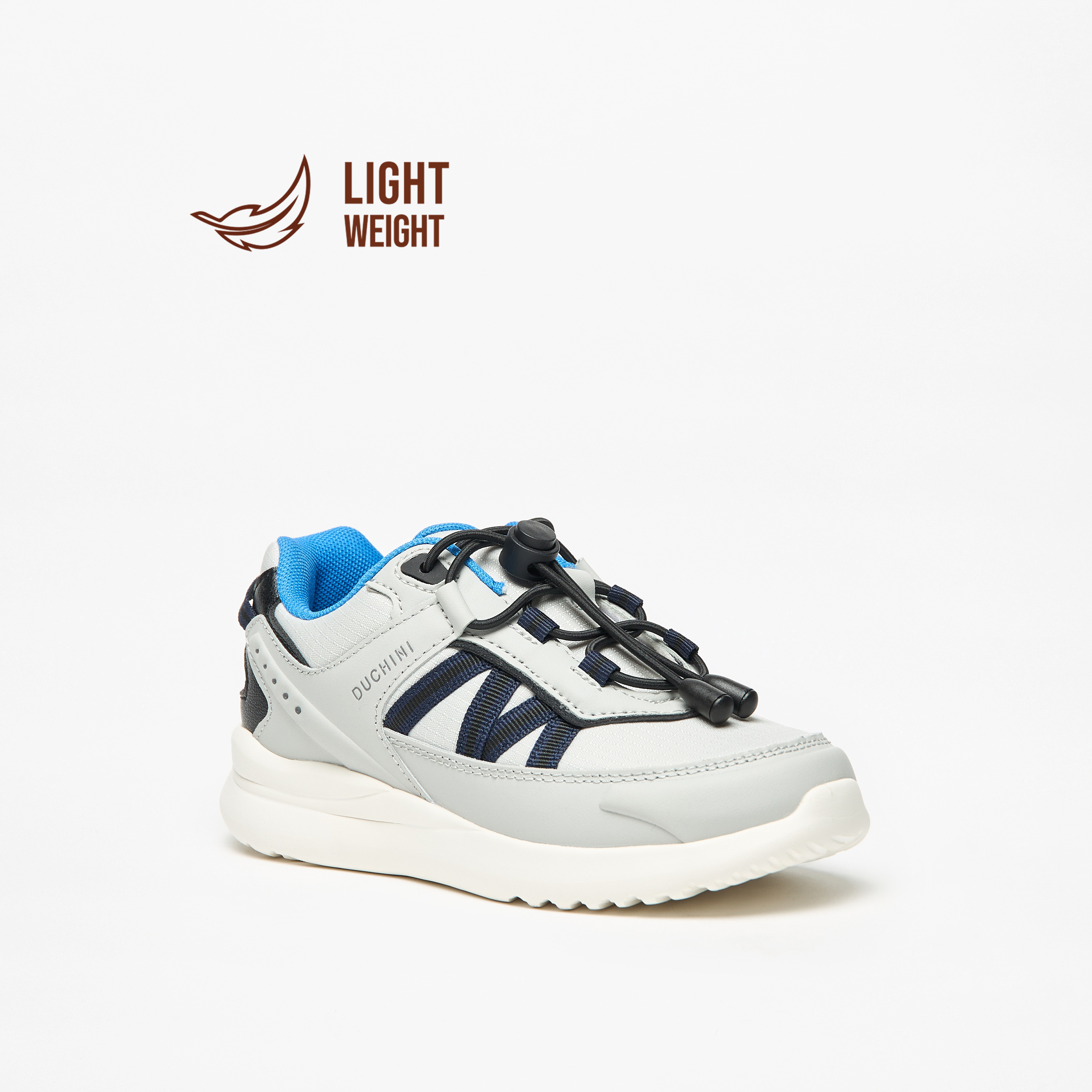 Mister Duchini Kids' Panelled Lightweight Sneakers with Drawstring Lace Closure-boys-shoes-schoolshoes-image-1