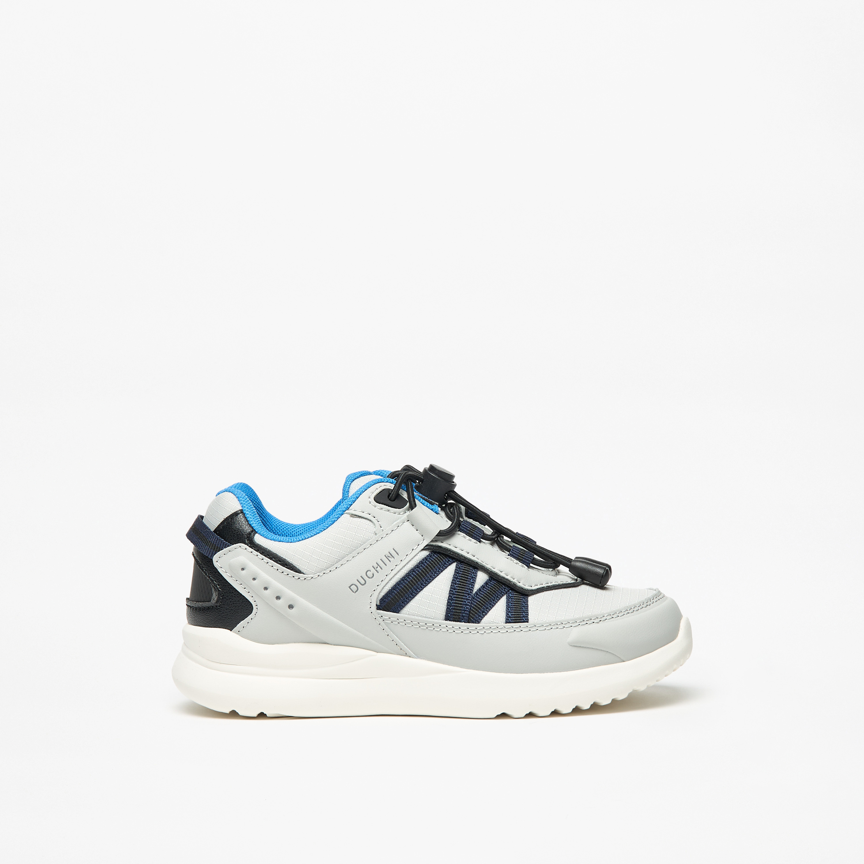 Mister Duchini Kids' Panelled Lightweight Sneakers with Drawstring Lace Closure-boys-shoes-schoolshoes-image-3